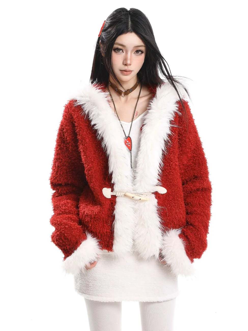 'Snowbound' Vintage Fleece-Lined Toggle Hooded Sweater