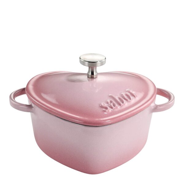 Mini støpejernsgryte hjerteformet 22 cl blush pink