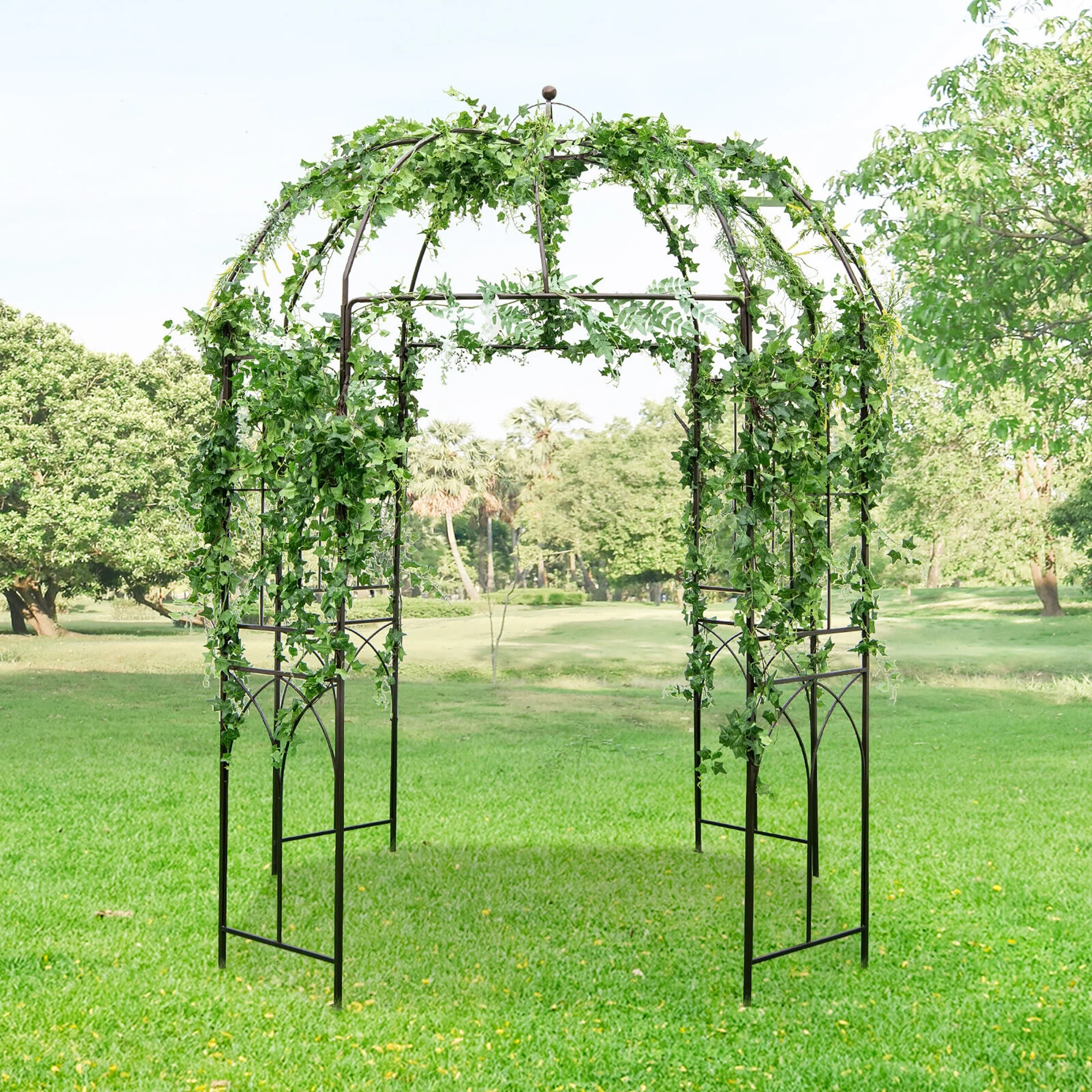 Birdcage Shape Garden Arbor Pergola Climbing Plants Stand Rack for Wedding Party - Image 7