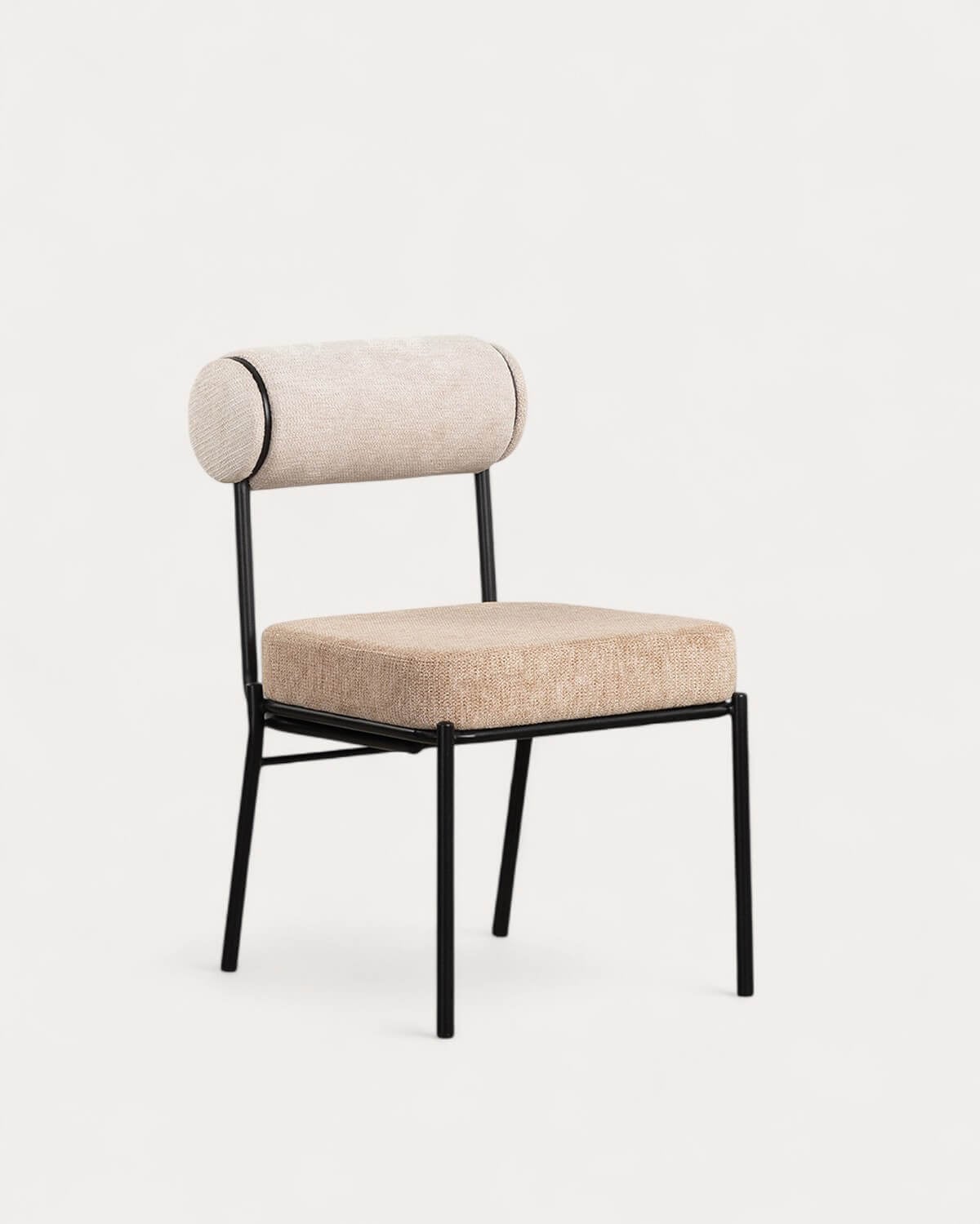 Elin - Pack 4 Sillas de Comedor de Tela y Metal Elin