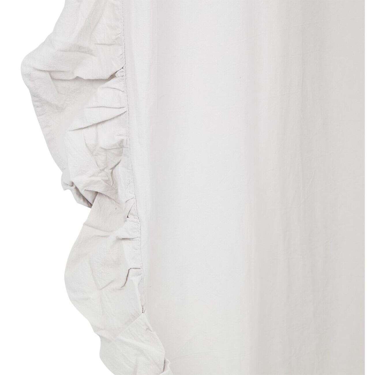 Rideau à volant 140x240cm coton gris