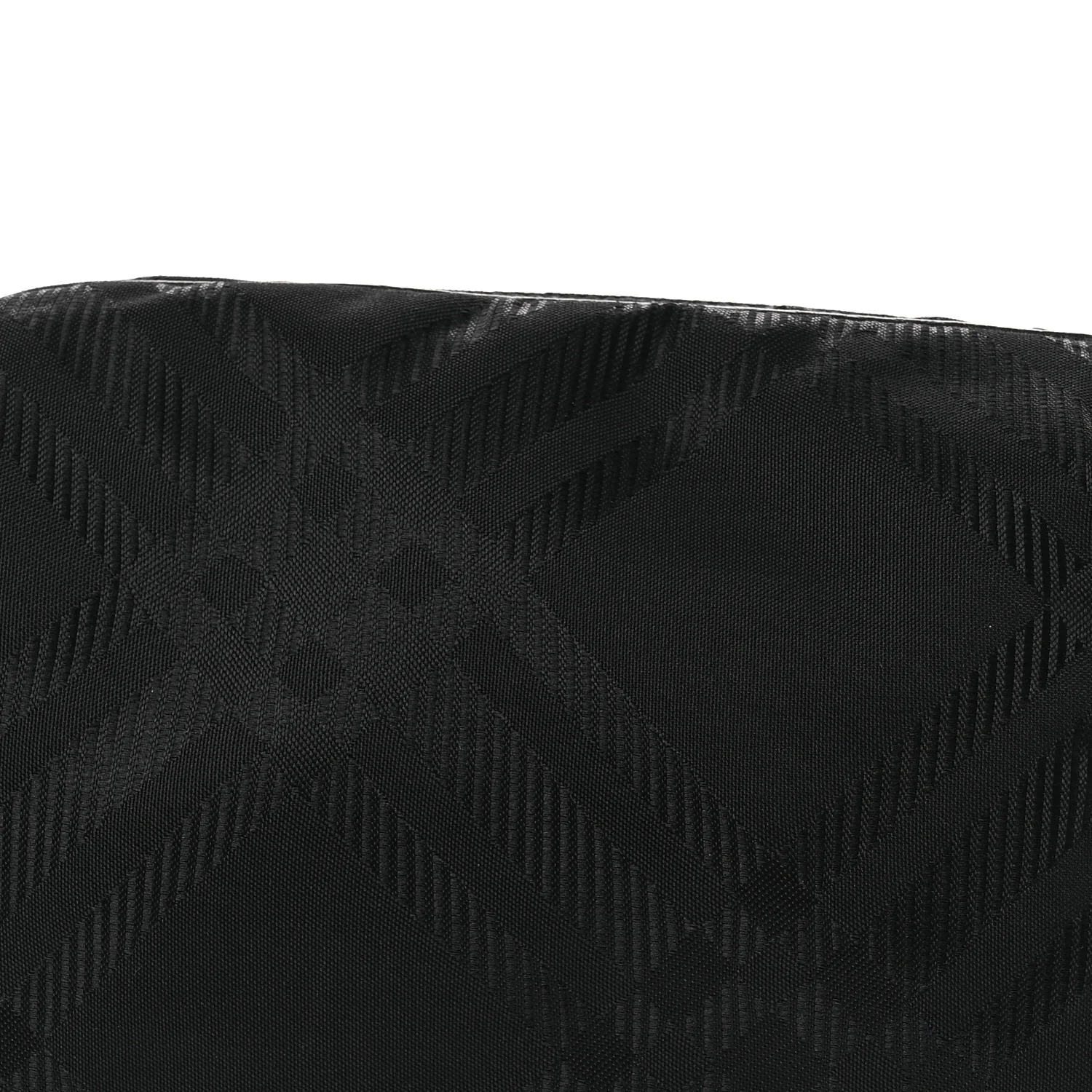 Nylon Jacquard Check Belt Bag Black