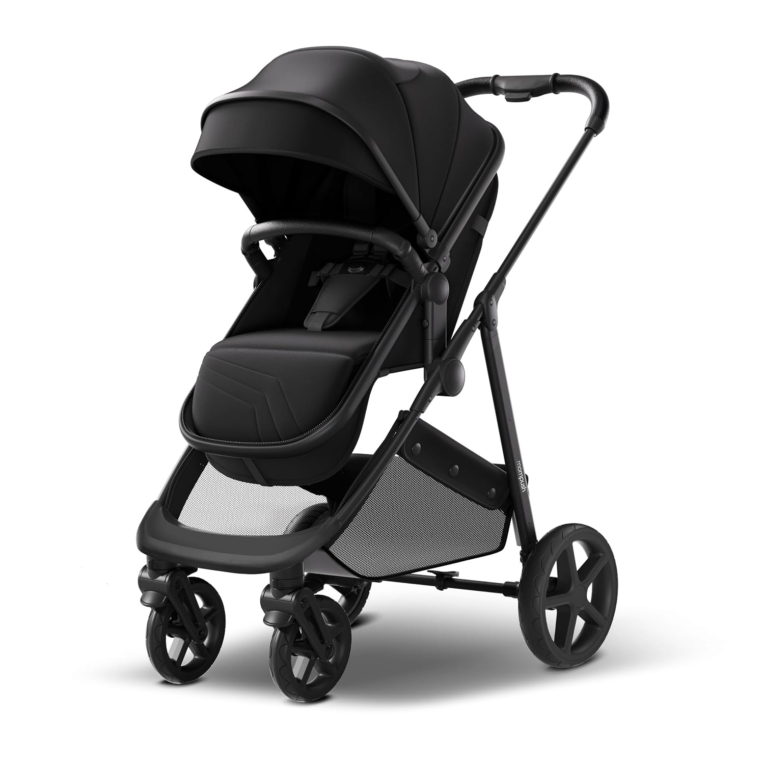 Mompush Wiz 2-in-1 Bassinet Stroller Reversible Seat, One-Hand Fold, Sage