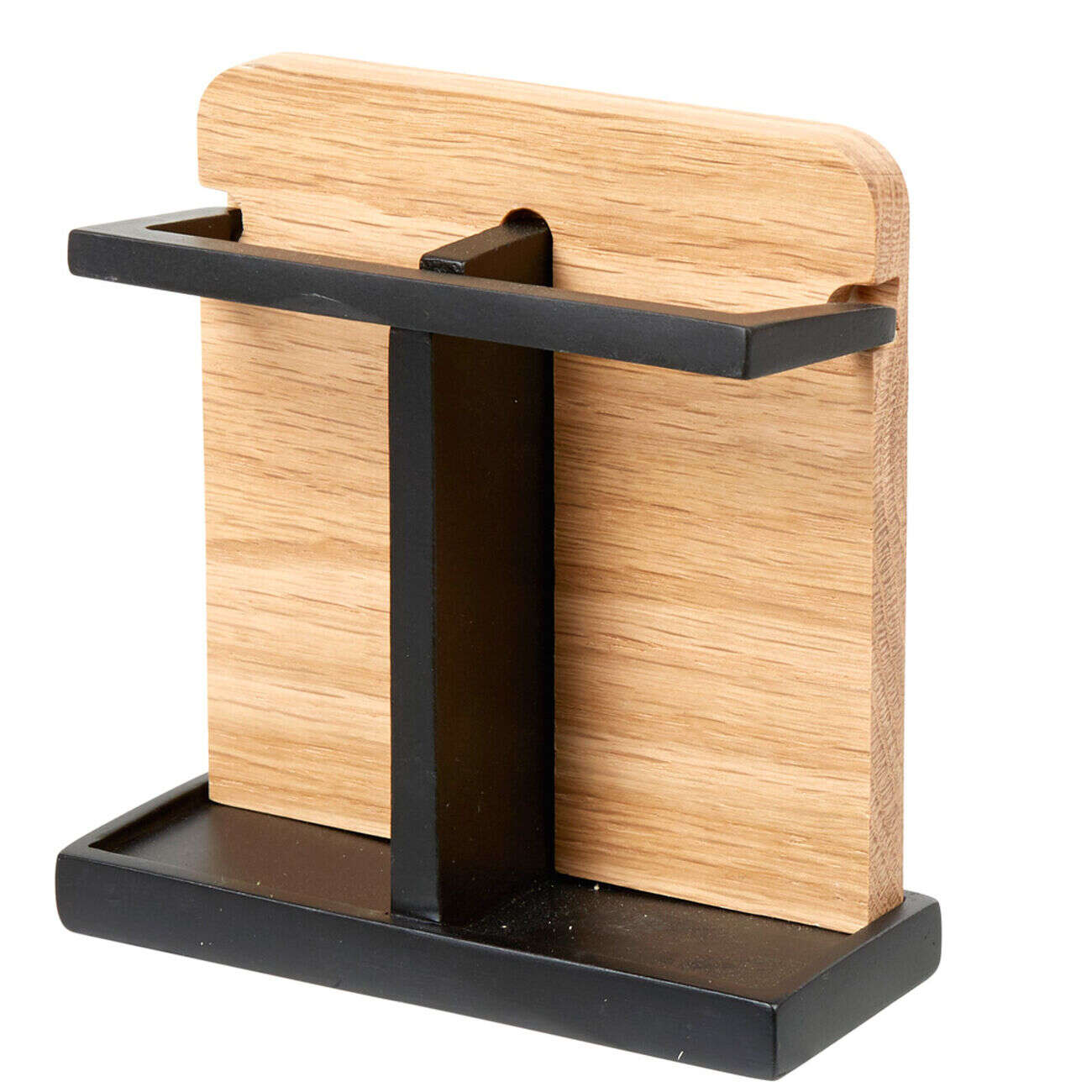 Porte brosses à dents couleur bois et noir