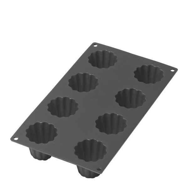 Silikonform for Canelé Bordelais 8 hull svart