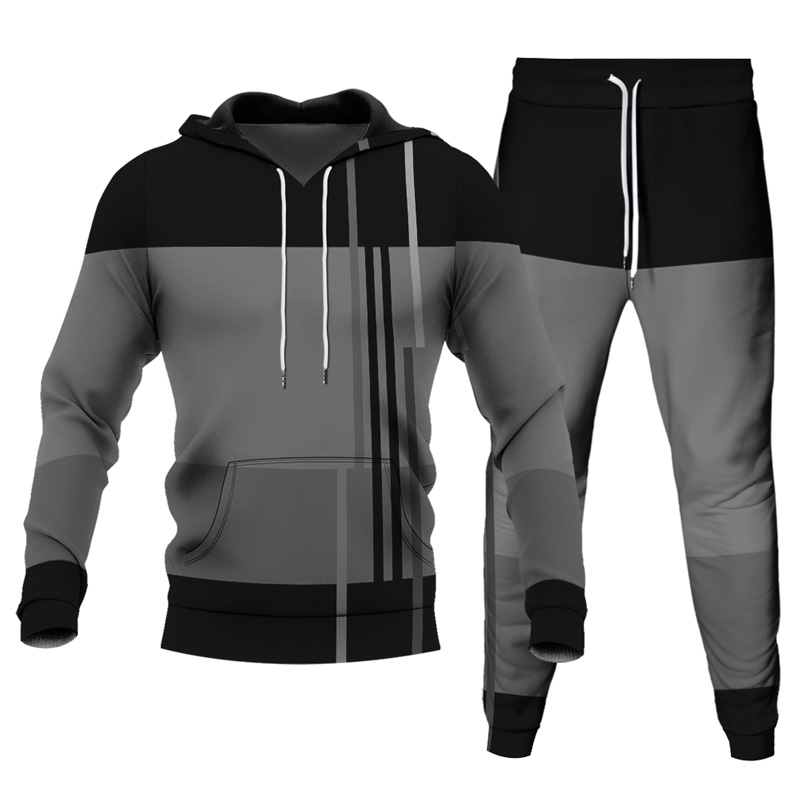 Ensemble de sweat à capuche imprimé personnalisé pour homme 032