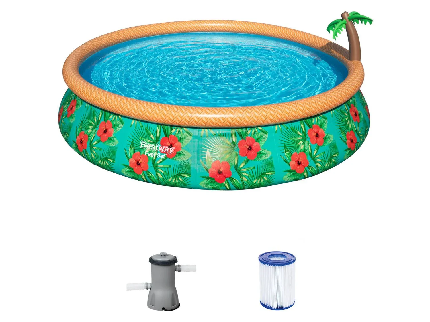 Bestway Fast Set Piscine avec palmier Paradise palms