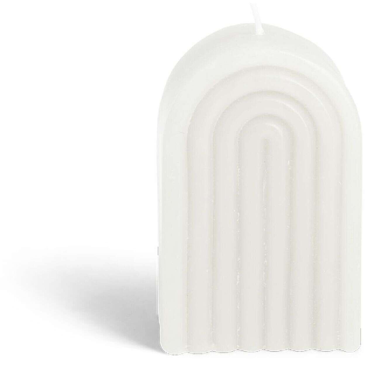 Bougie Bridge blanche 6x4xH9cm