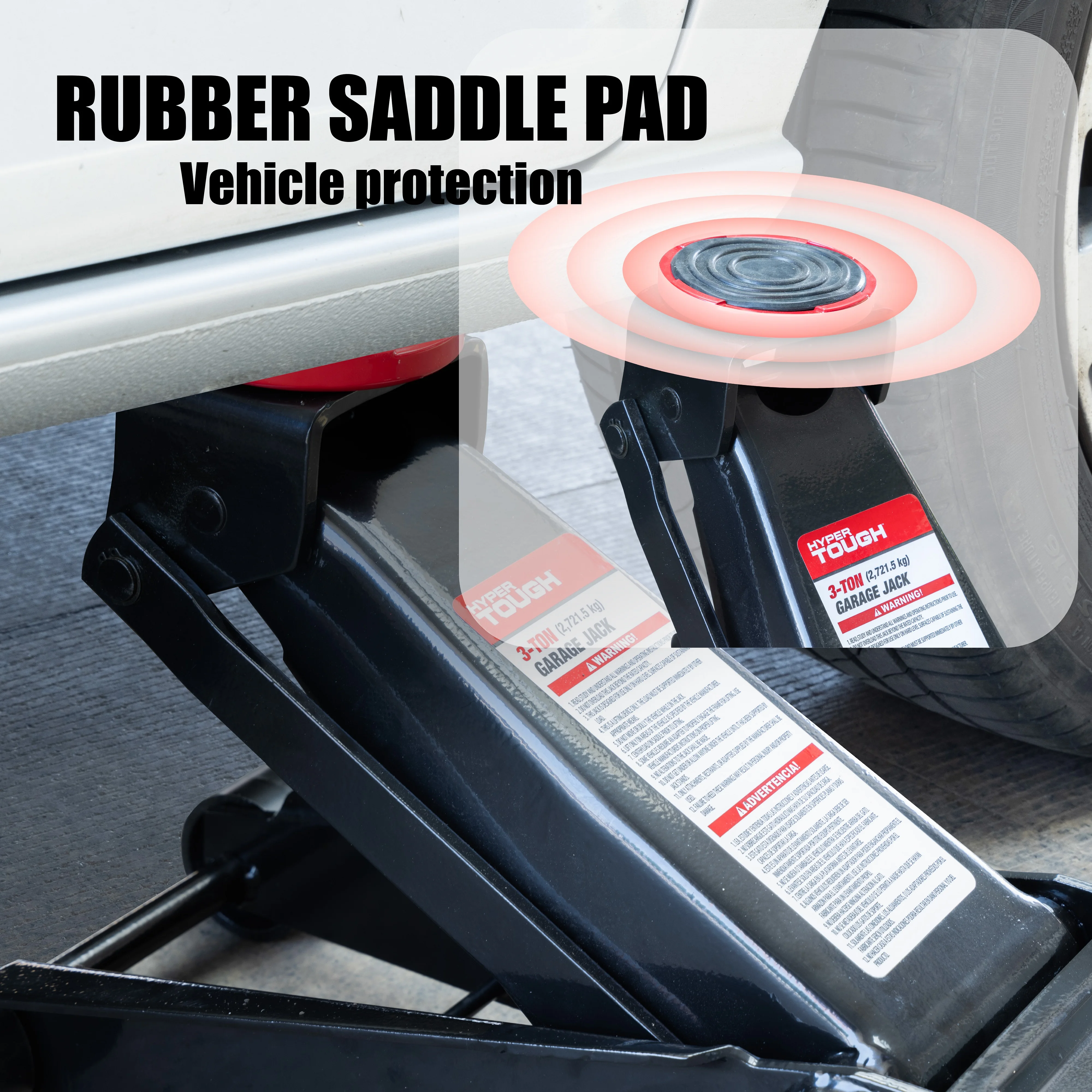 3 Ton Floor Jack with Dual Pump Black - Image 7