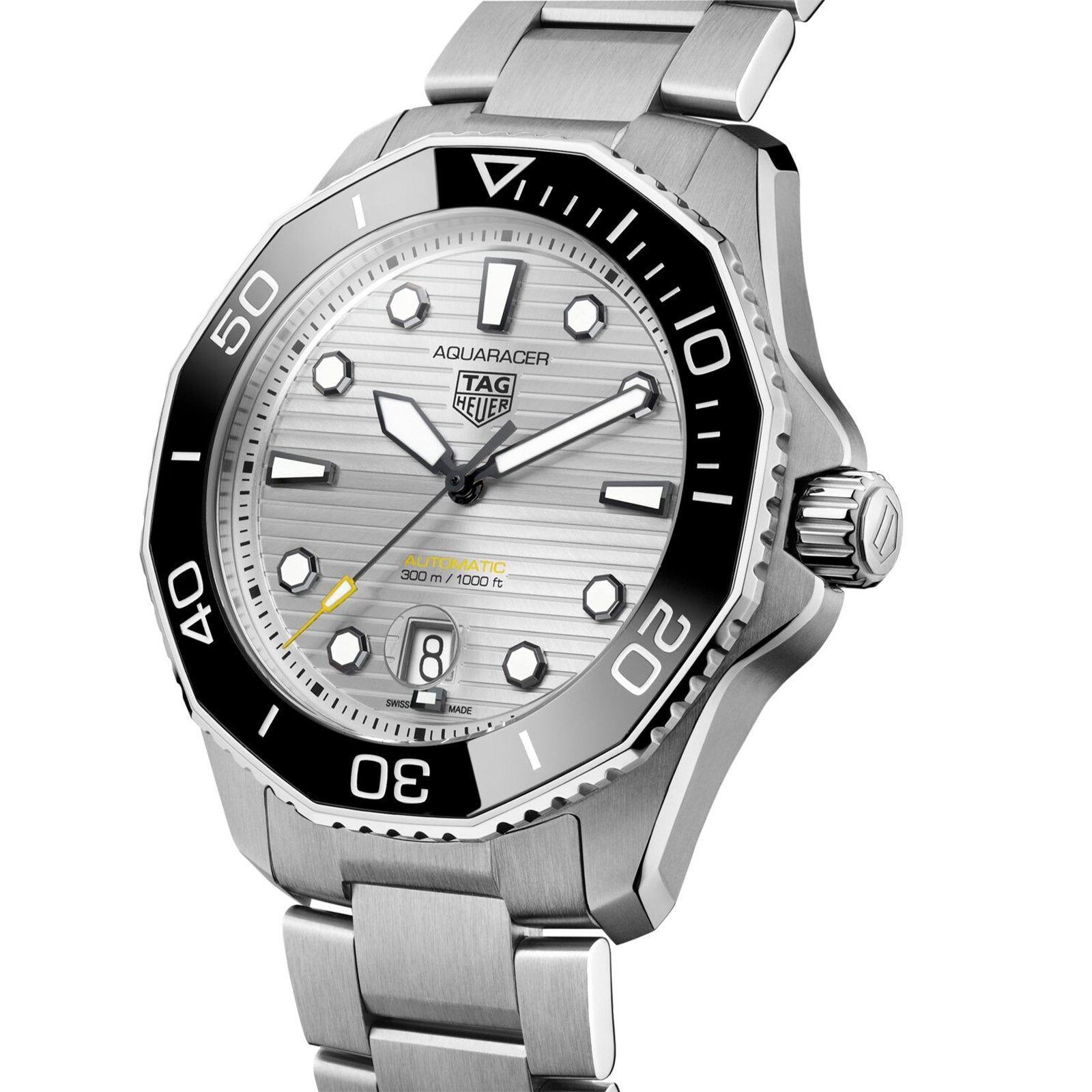 [Super Clone]【Top replica】TAG Heuer Aquaracer Calibre 5 Automatic Mens Silver Steel Watch