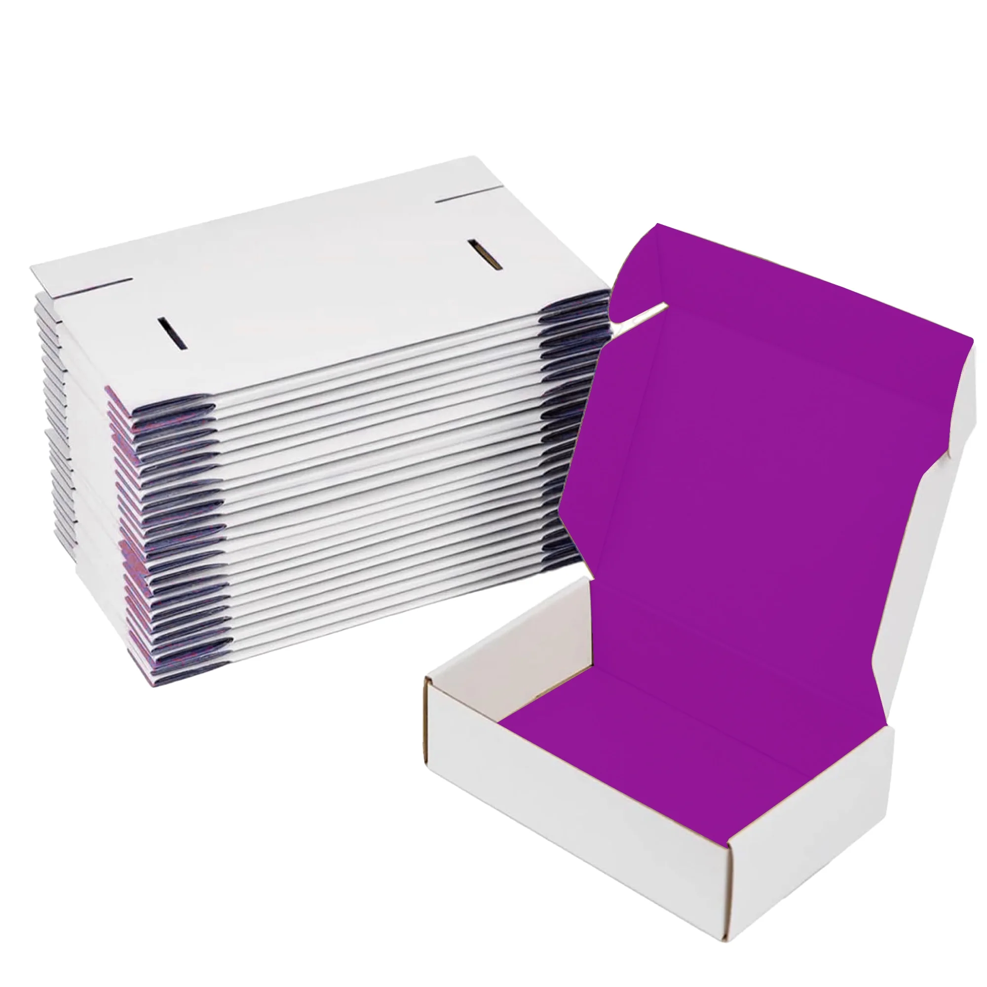 Ucanpack Deluxe Mailer Box Corrugated Moving Boxes 3mm Thick Large Purple, 18 x 12 x 6" - 25 Pcs