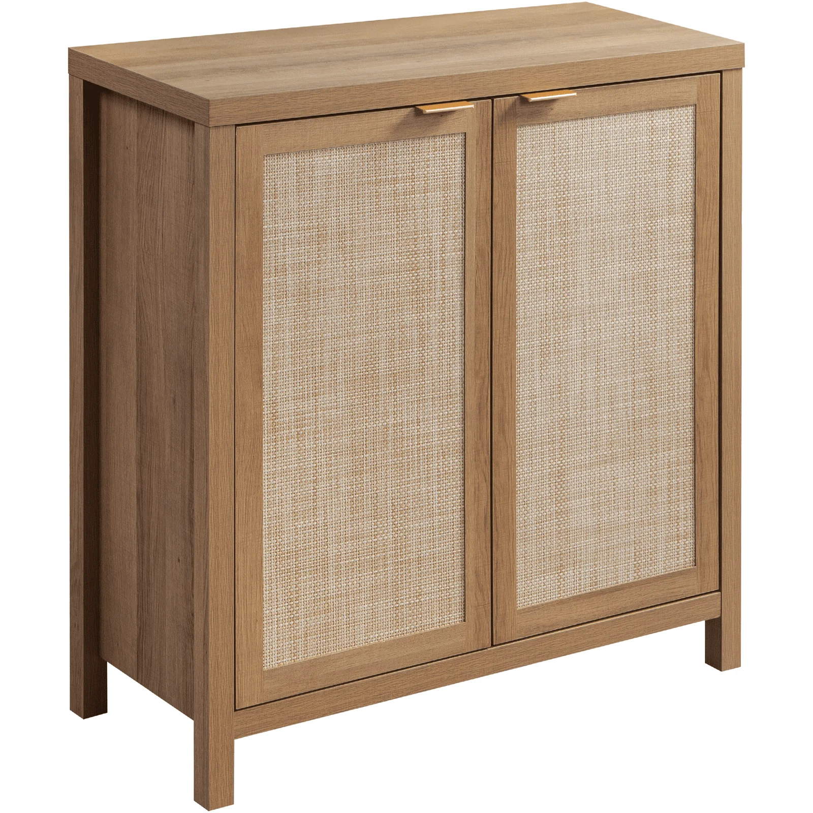 Sanspredet Sideboard Buffet Cabinet Set of 2, Rattan Cabinet with Doors Farmhouse Kitchen Storage Cabinet, Boho Liquor Cabinet Accent Cabinet(1pcs/Black)