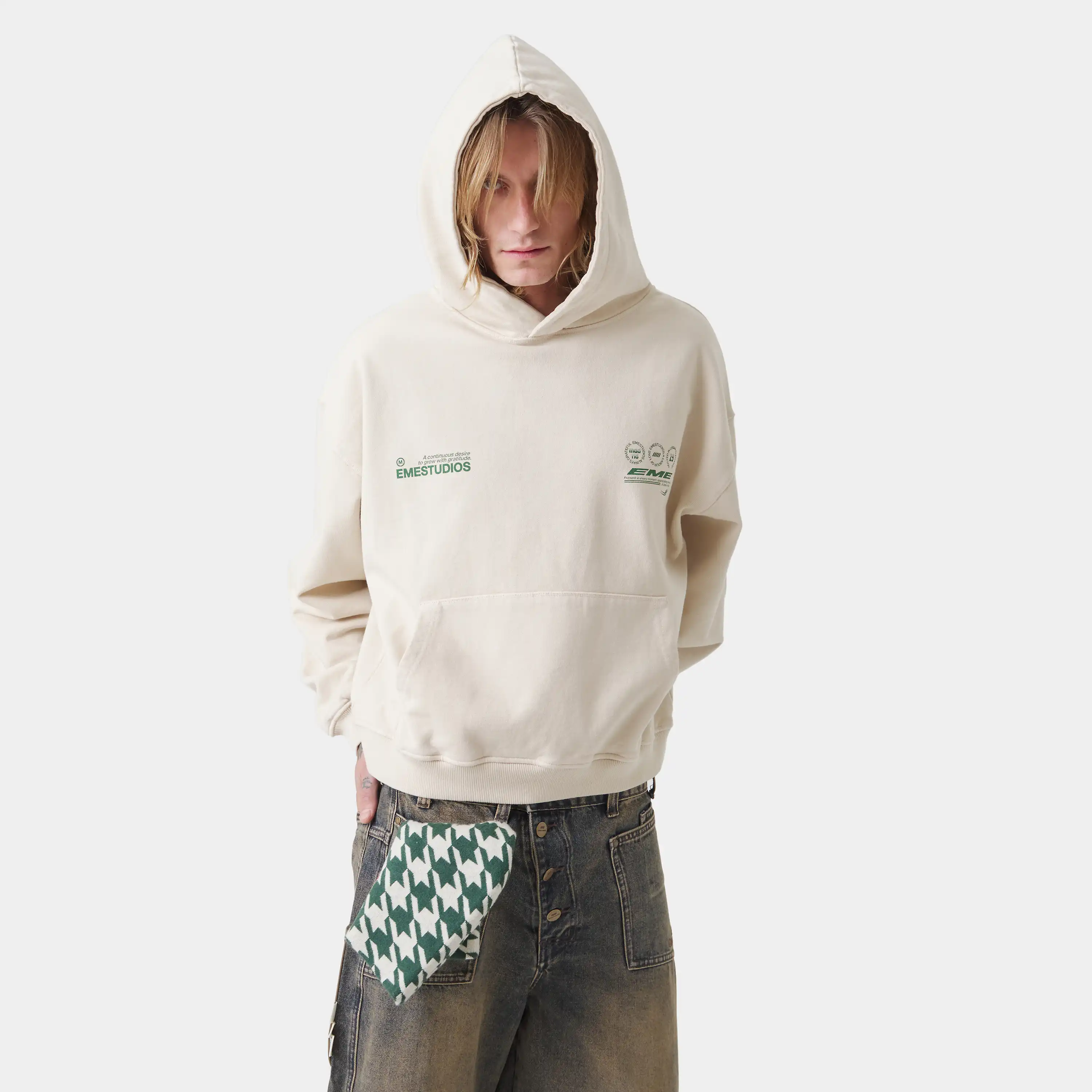 Stamp Off Sand Oversized Hoodie