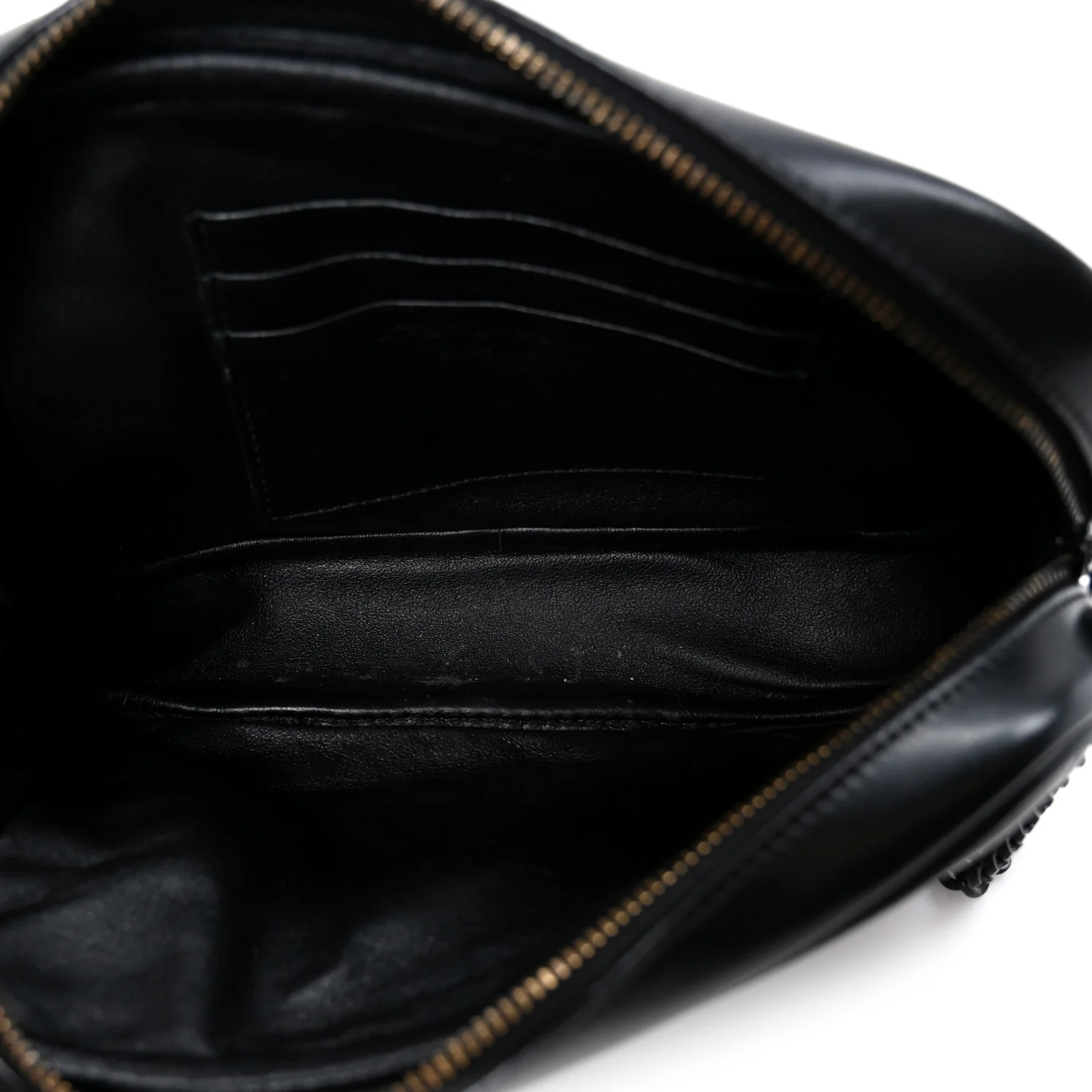 Calfskin Matelasse Monochrome Monogram Mini Lou Camera Bag Black