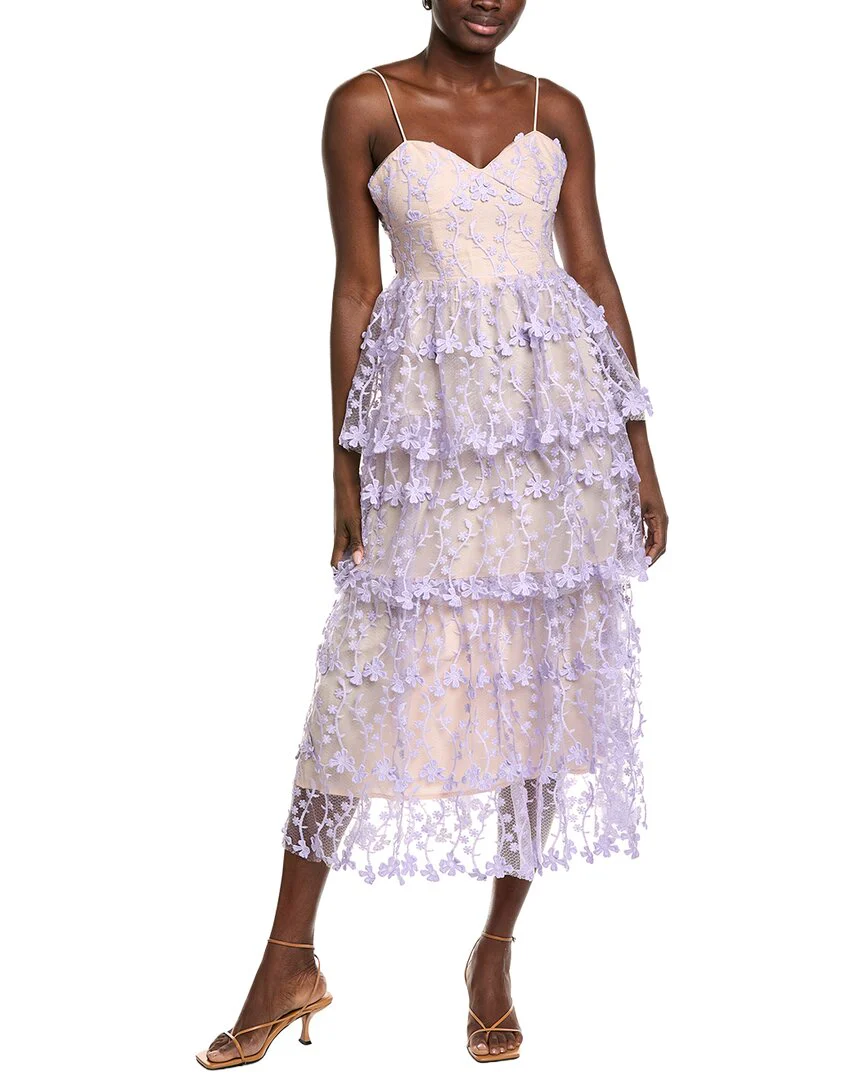 Endless Rose Crochet Layered Midi Dress Endless Rose Crochet Layered Midi Dress
