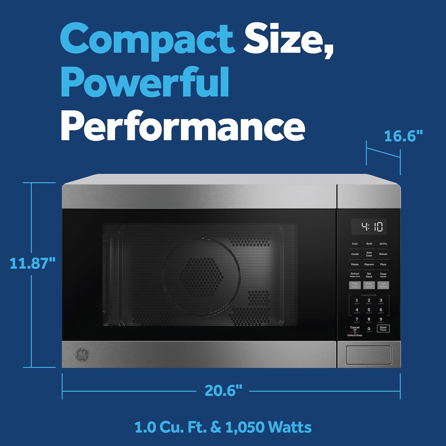 GE GCST10A1WSS Countertop Microwave Oven (Stainless Steel)