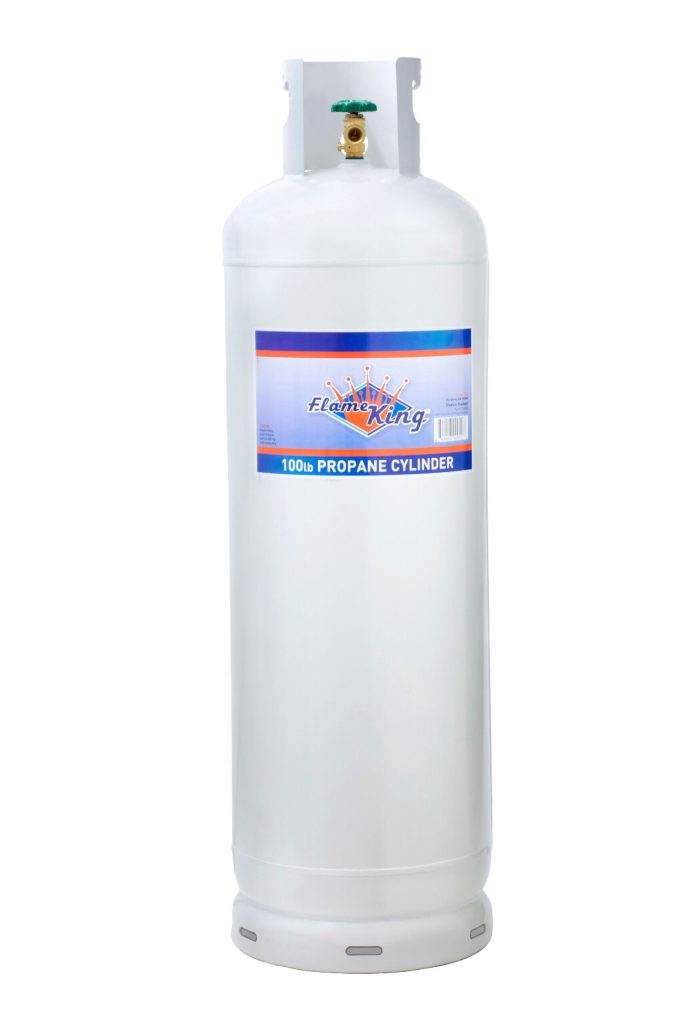 Bouteille de propane en acier de 45 kg (100 lb) avec valve OPD, homologuée DOT, résistante à la rouille, pour barbecues et appareils de chauffage