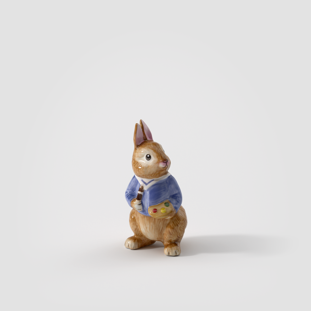 Bunny Tales Easter figurine - Multi-colored, 2'' x 2'' x 4.4'', porcelain
