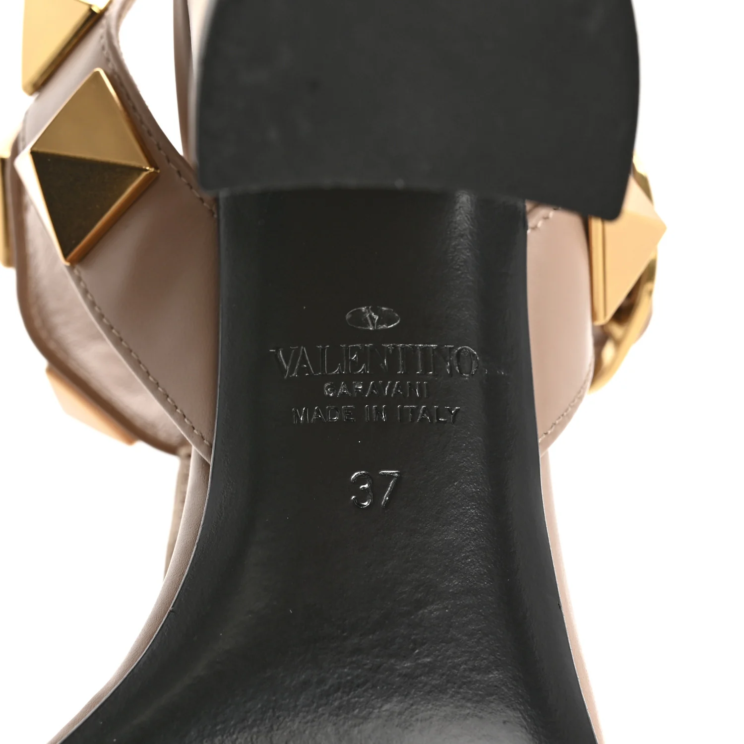 Calfskin Roman Stud 90mm Sandals 37 Rose Cannelle