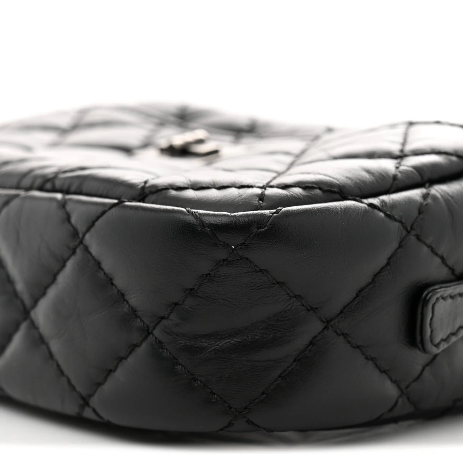 Aged Calfskin Quilted Mini Reissue Camera Case Black