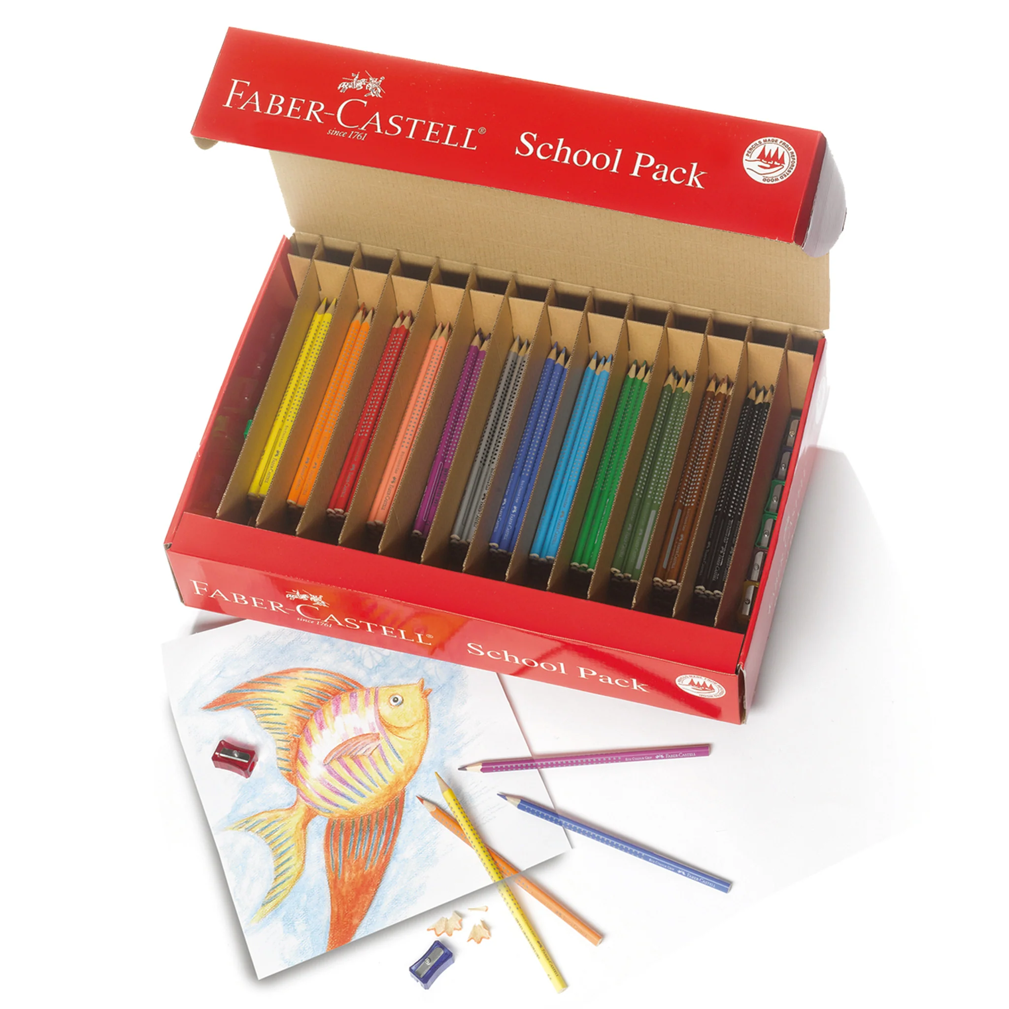 Pack scolaire de crayons aquarelle écologiques Grip.