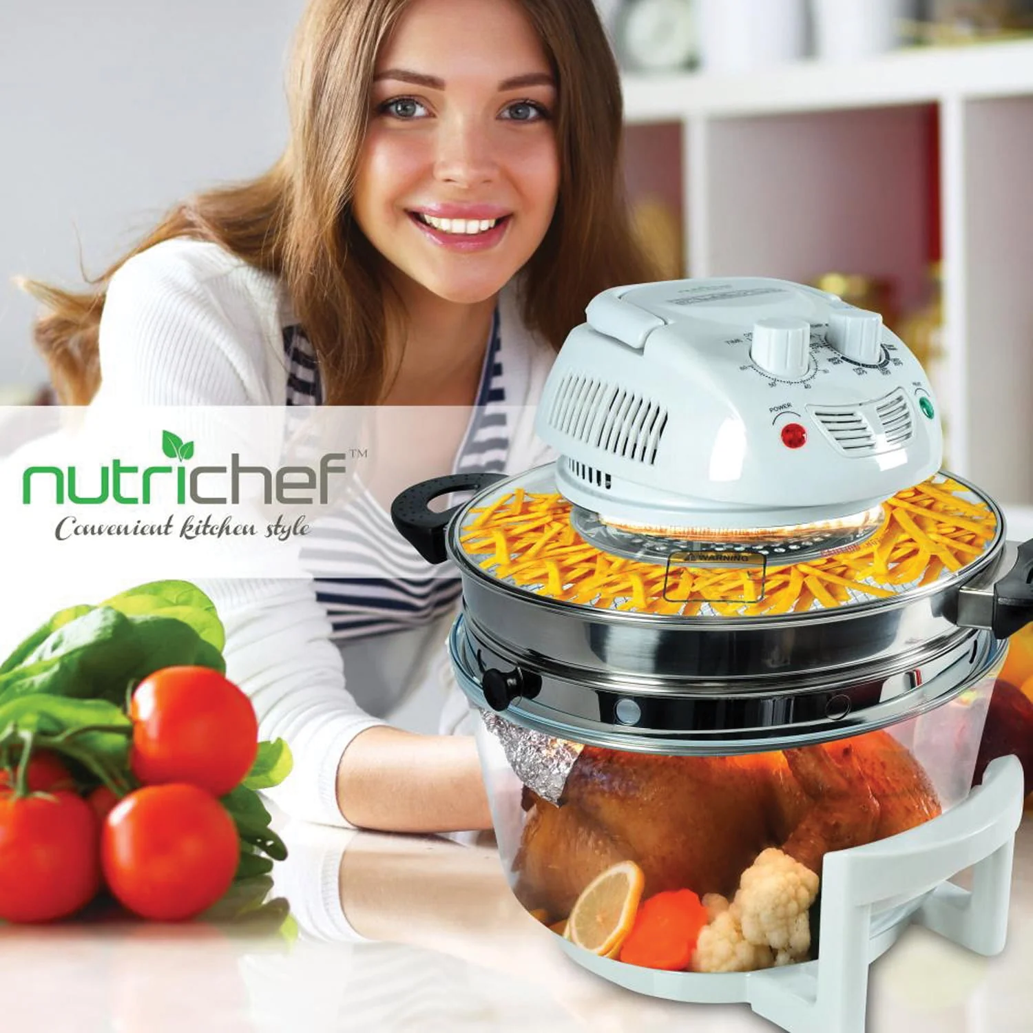 Nutrichef Halogen Oven Air - Fryer/Infrared Convection Cooker