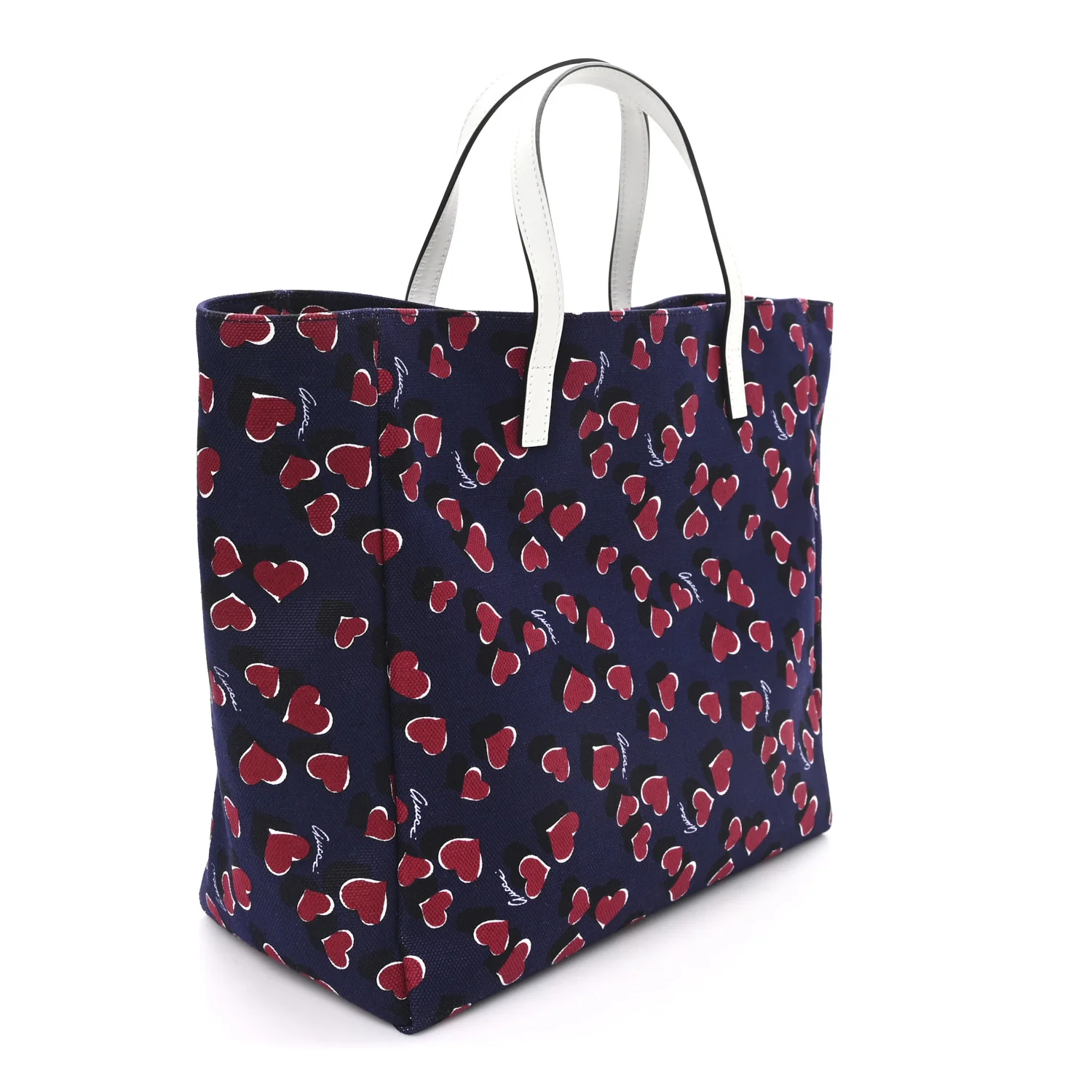 Canvas Heartbeat Print Medium Tote New Wine