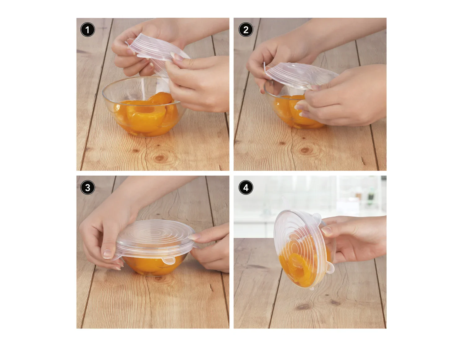 GOURMETmaxx Set de couvercles souples en silicone, 12 pices