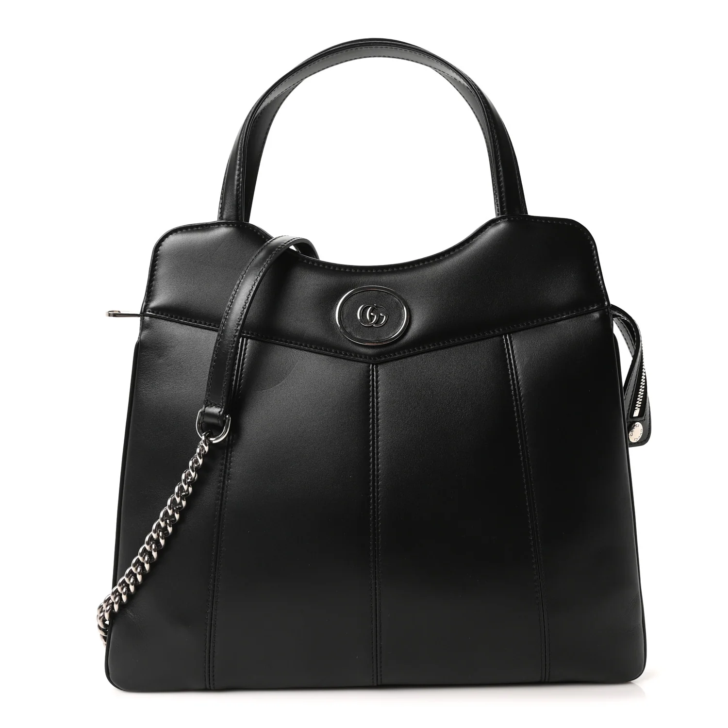 Calfskin Petite GG Medium Tote Bag Black