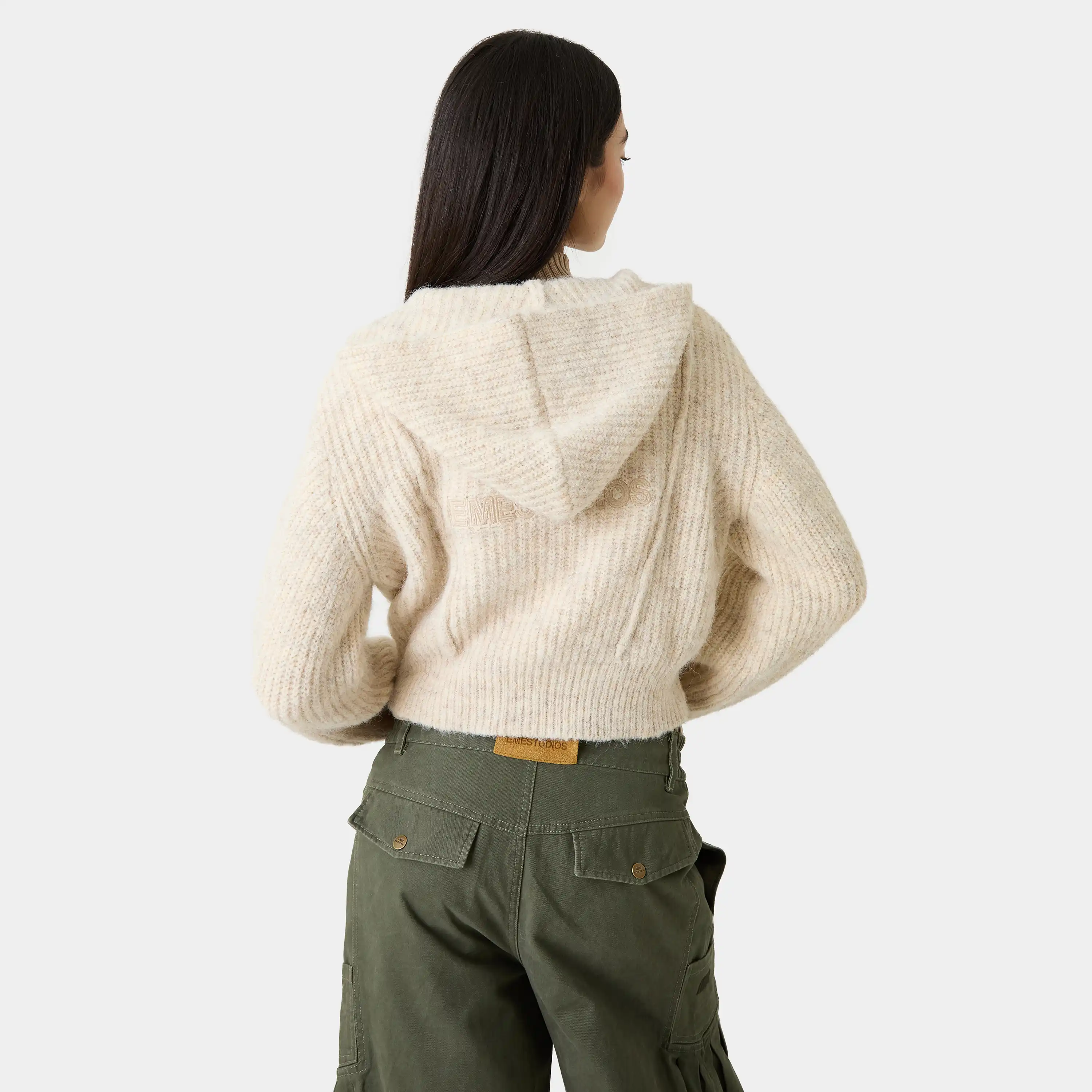 Zoe Off Sand Zipper Knit
