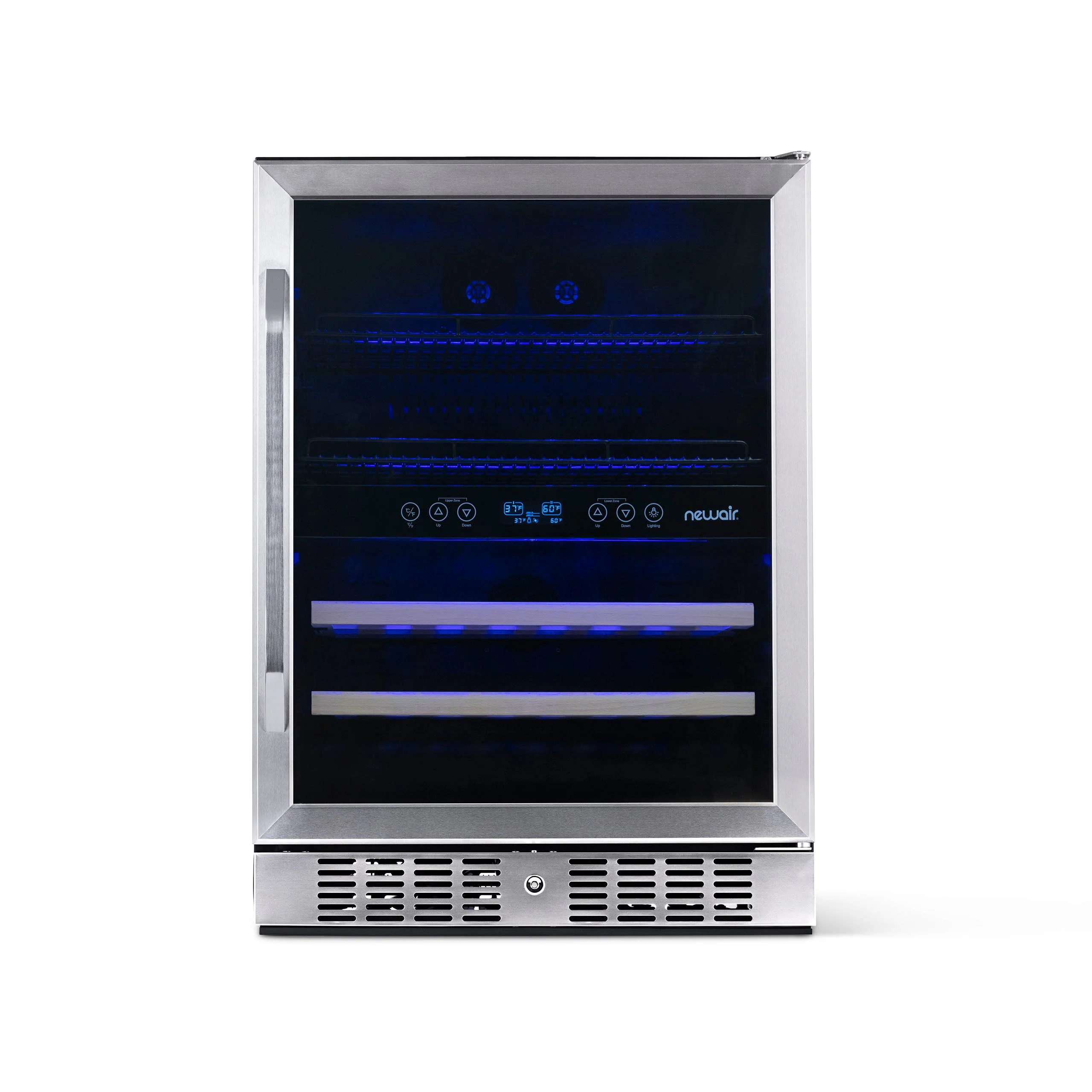 Newair 70-Can, 20-Bottle Built-in Dual Zone Beverage Fridge - 24