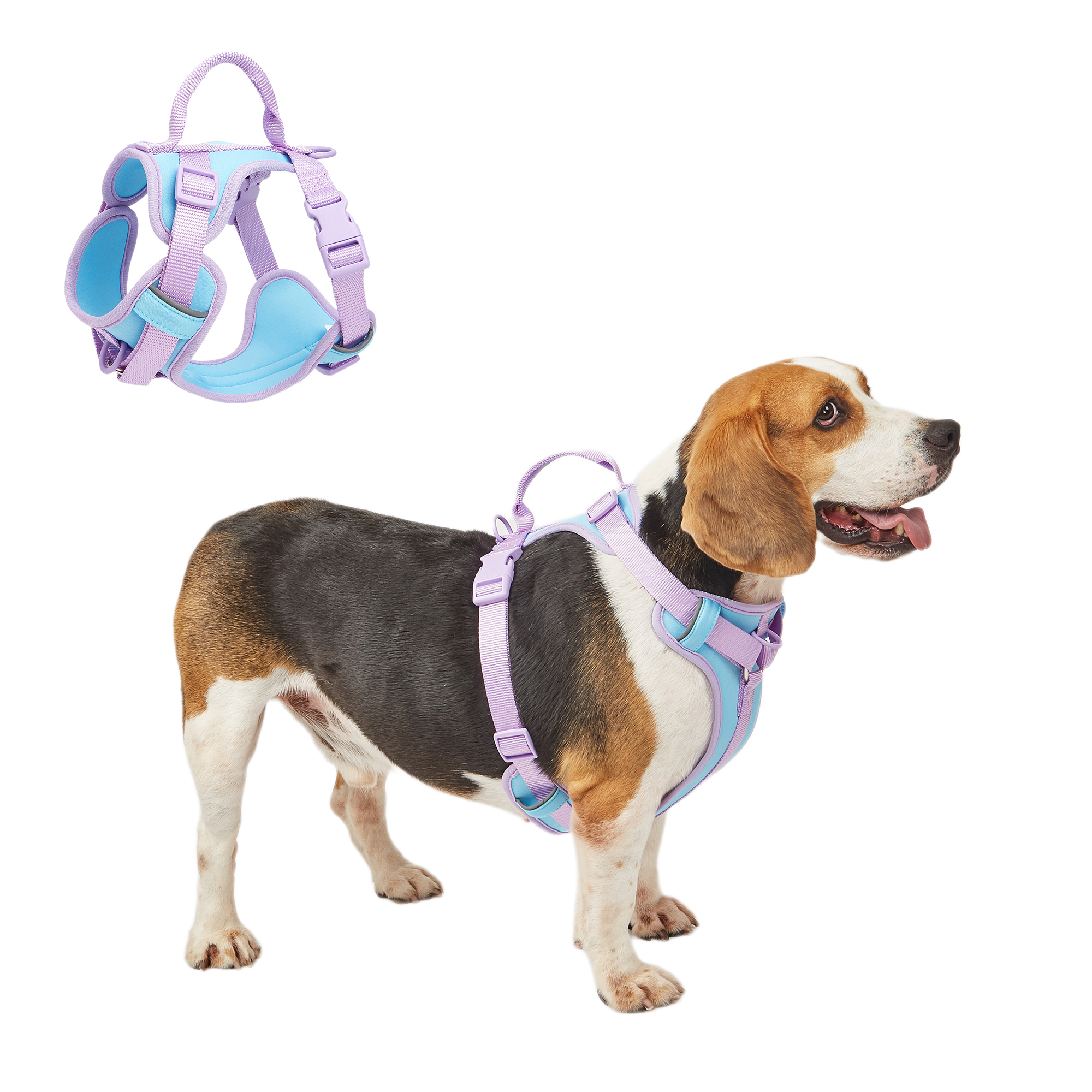 Adjustable Polyester Cat Dog Harness Vest Comfortable Multi-Color Tactical Style with Handle Cute Solid Pattern