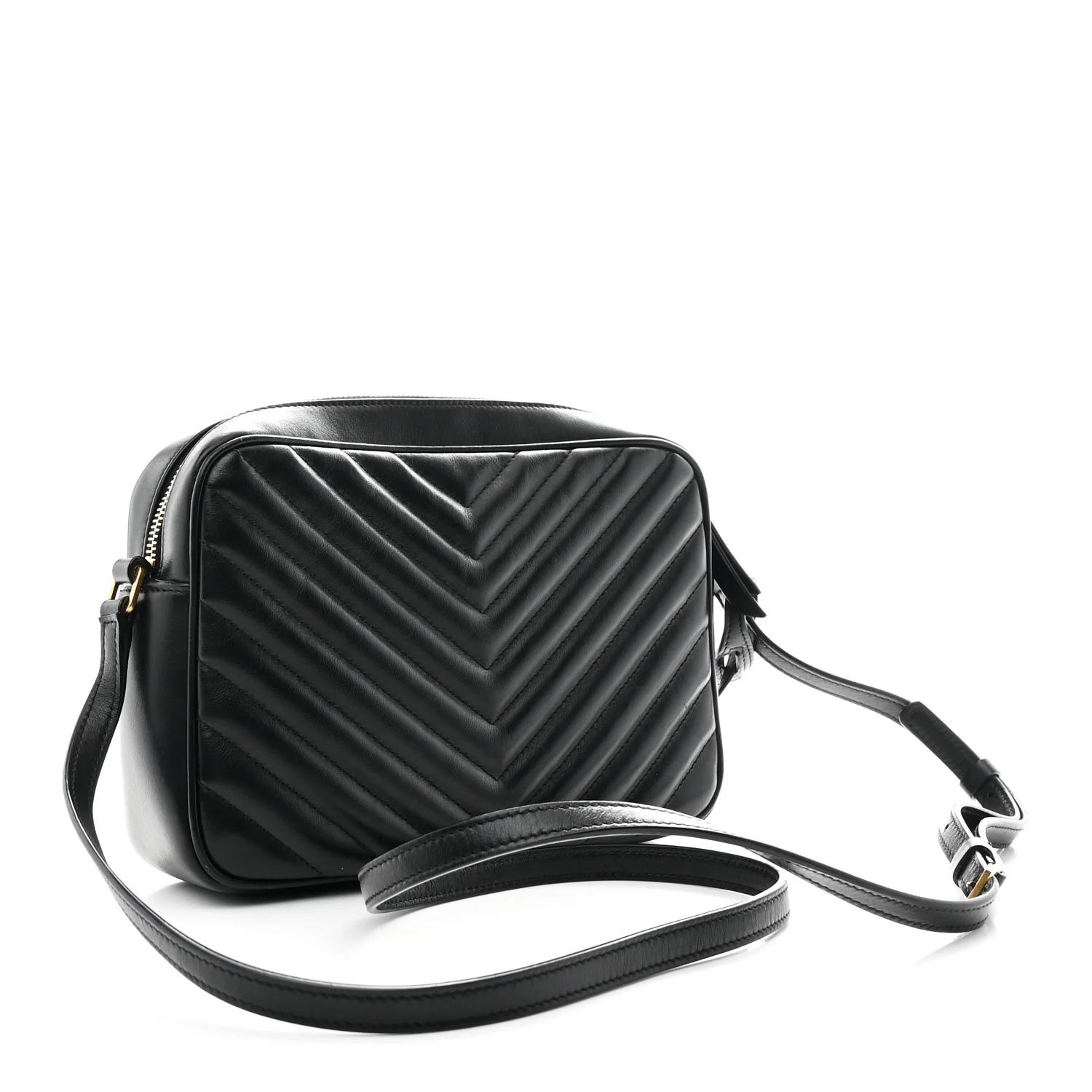 Calfskin Matelasse Monogram Lou Camera Bag Black