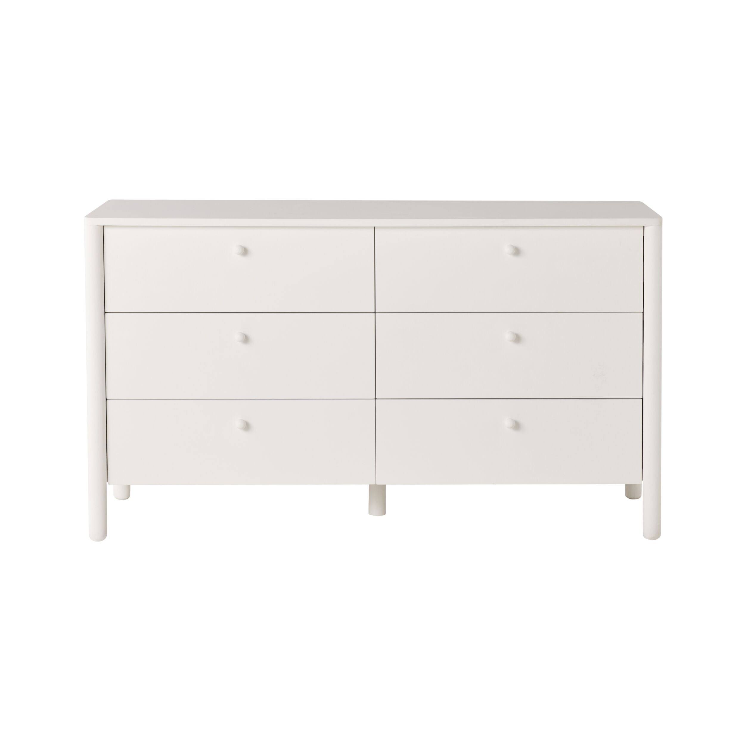 Spintara 6 Drawer Low Chest White