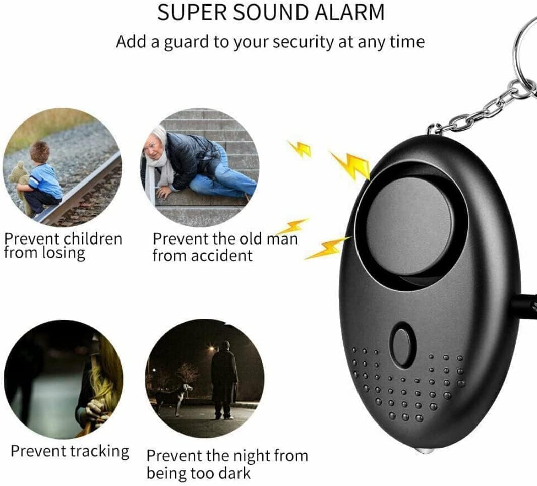 Personal Safety Alarms for Women, Siren, Reusable Police Approved 140DB, Small Personal Security Alarm with LED Light, Torch Keychain for Women, Girls, Children and Elderly