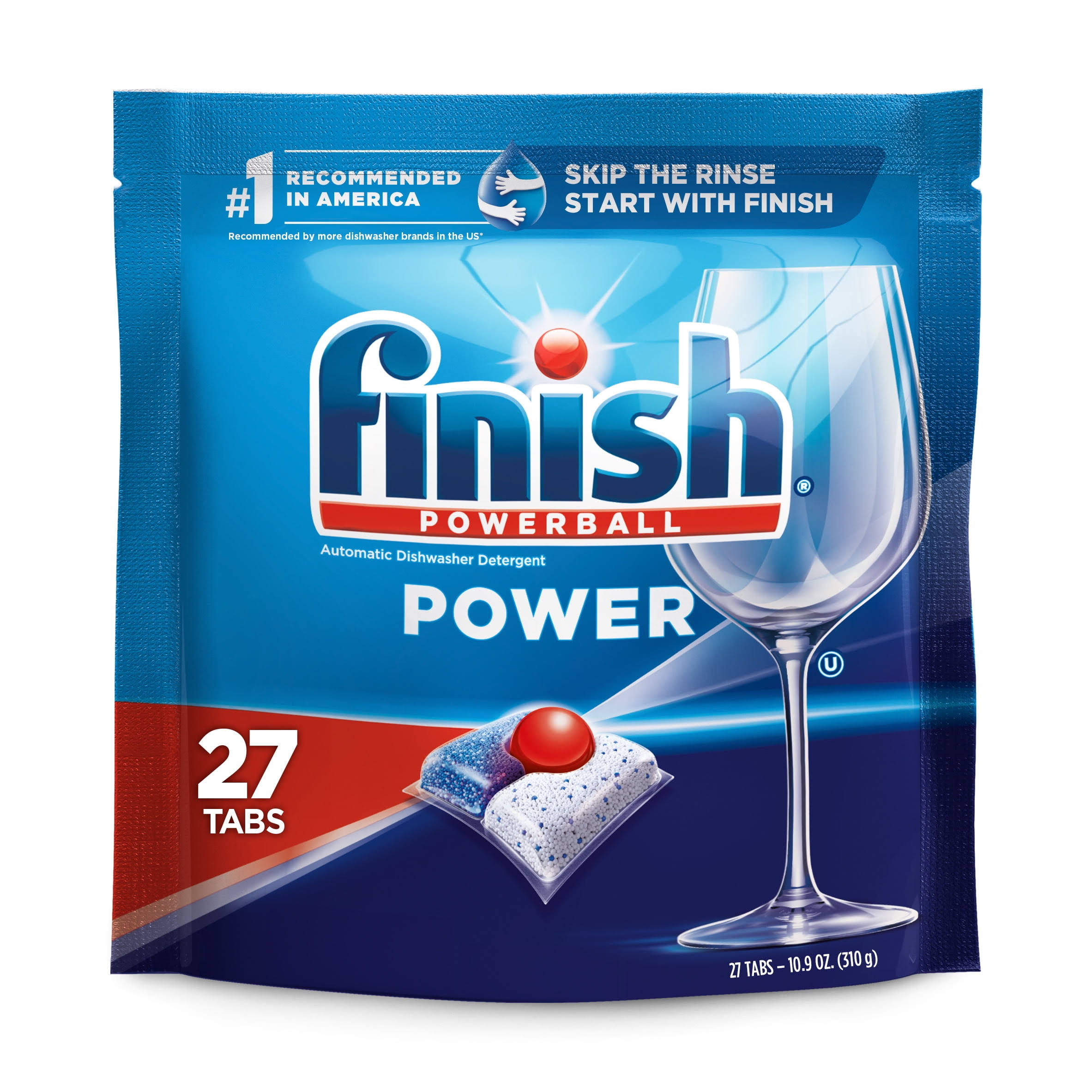 Finish Powerball Dishwasher Detergent, Automatic, Power - 27 tabs [10.9 oz. (310 g)]