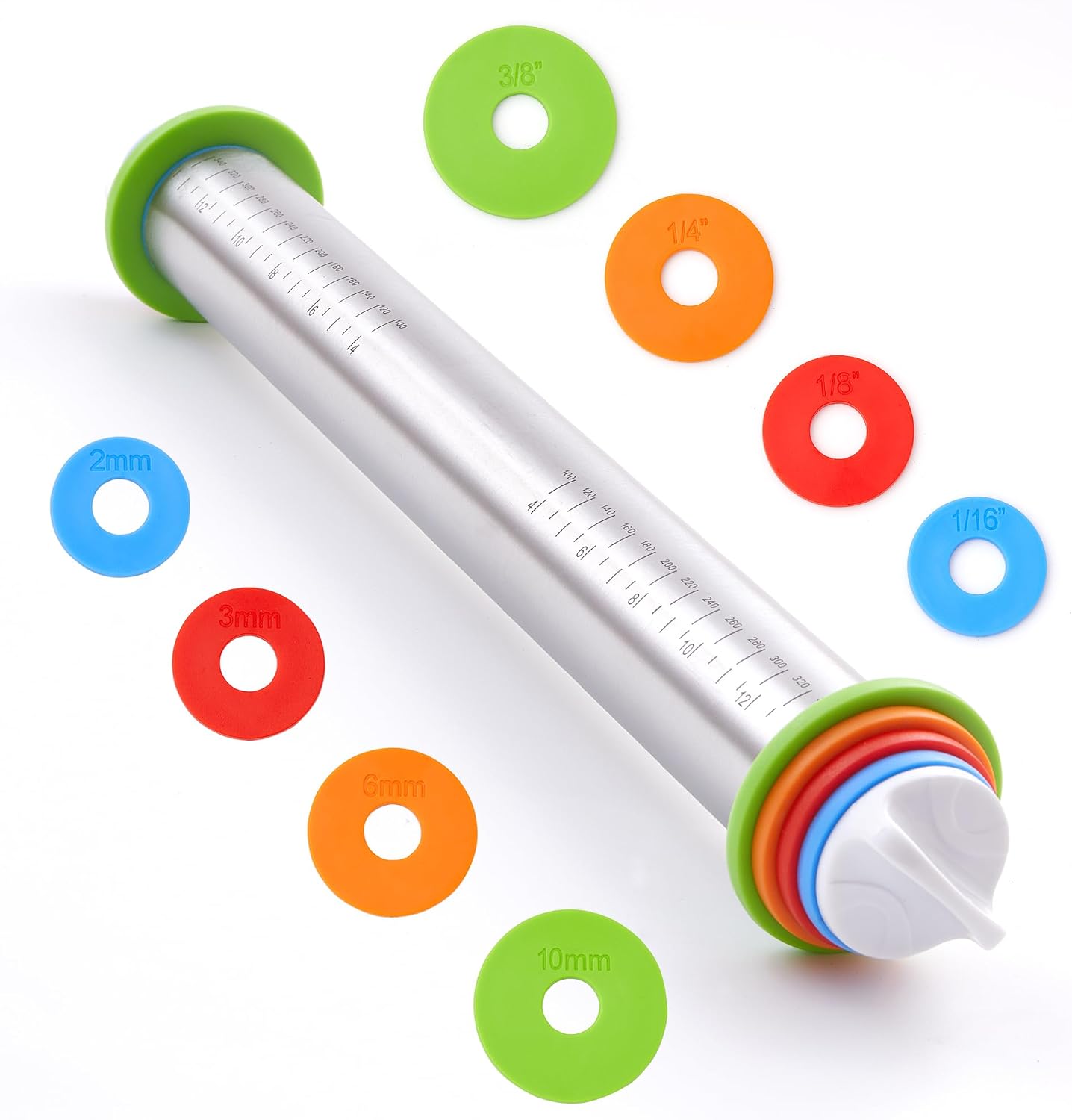 Rolling Pin with Thickness Rings, Fulimax 17