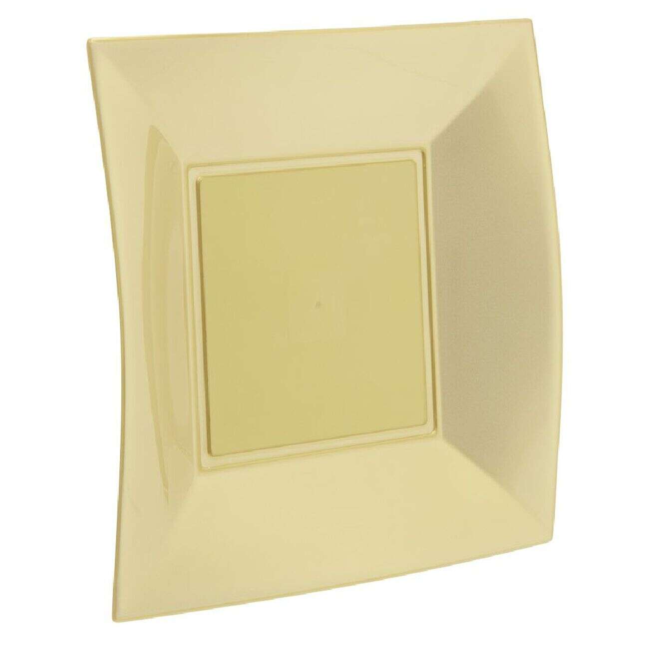 Lot de 6 assiettes à dessert réutilisables dorées