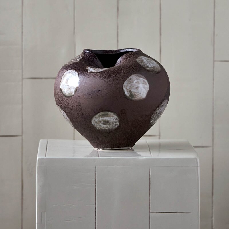 Vase Expo 19 cm brun/off-white