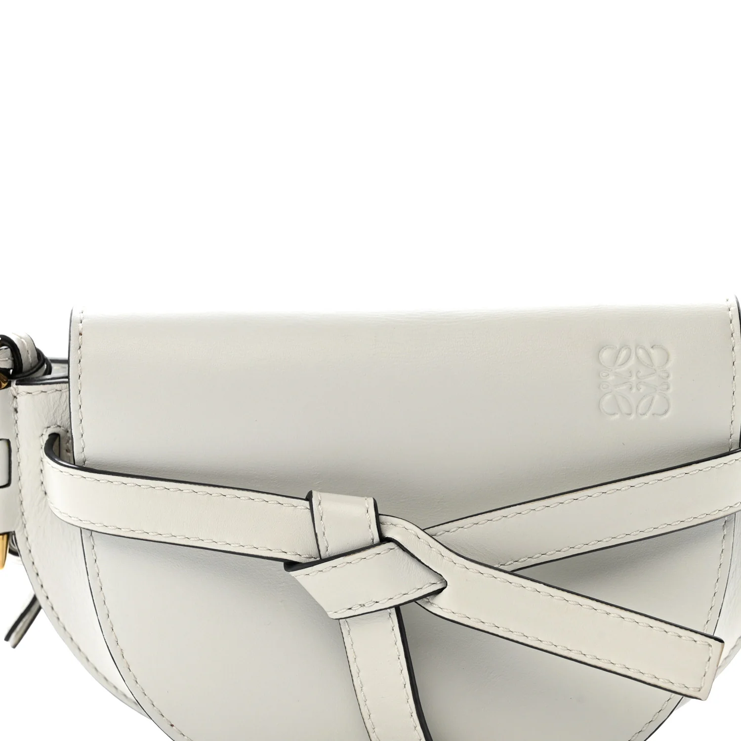 Calfskin Mini Gate Belt Bag Kaolin