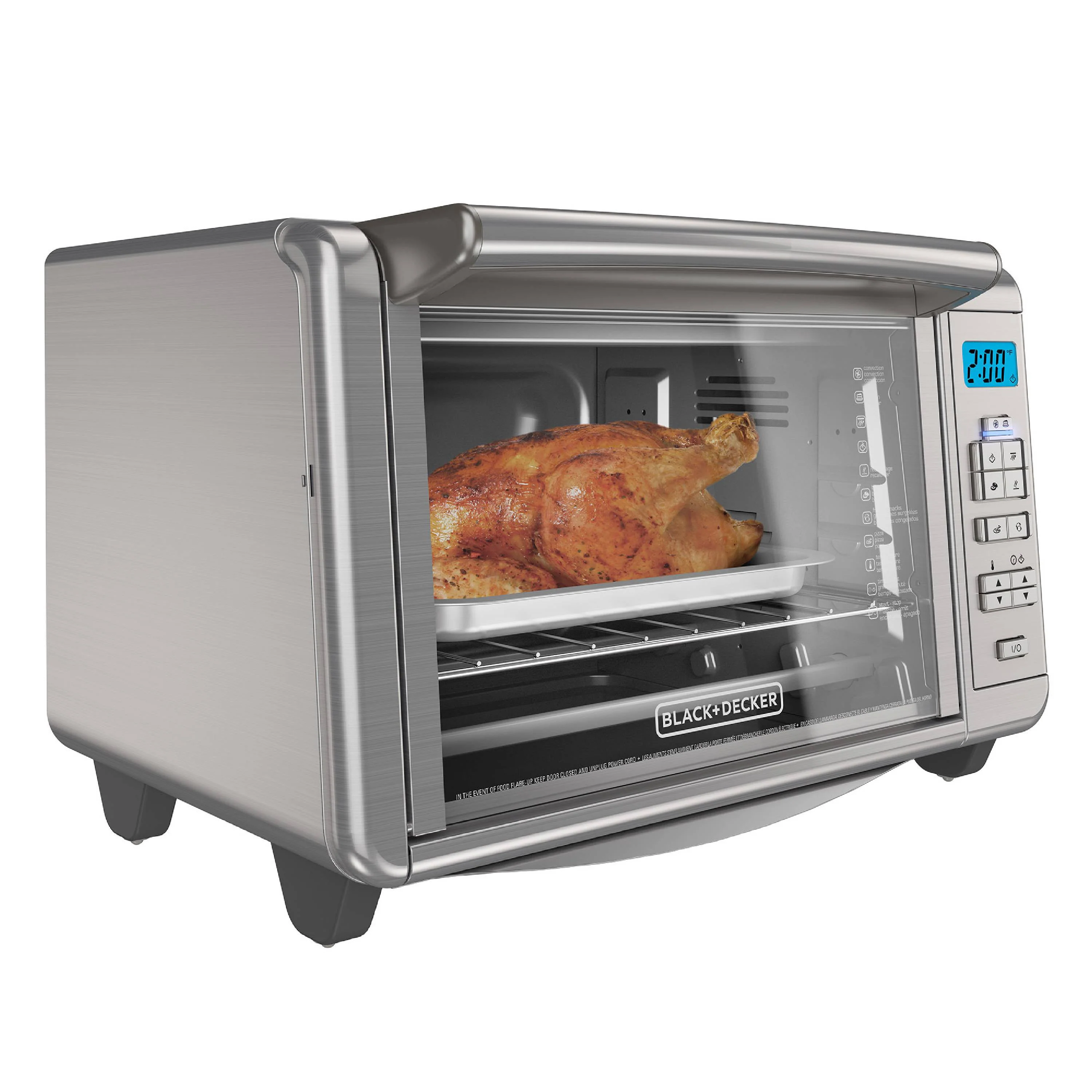 BLACK+DECKER 6 - Slice Digital Convection Toaster Oven, Stainless Steel, TO3280SSD