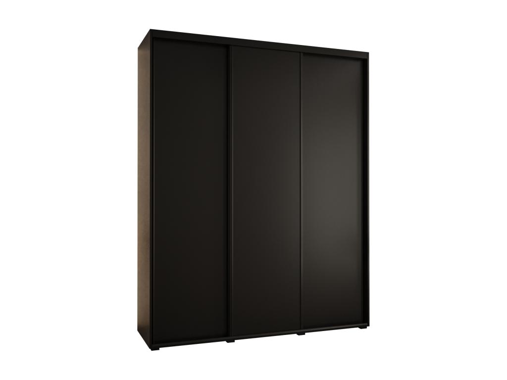 ARMARIO DAVOS 1 DE PUERTAS CORREDERAS 235,2/190/60 3 puertas (Negro/Negro/Negro)