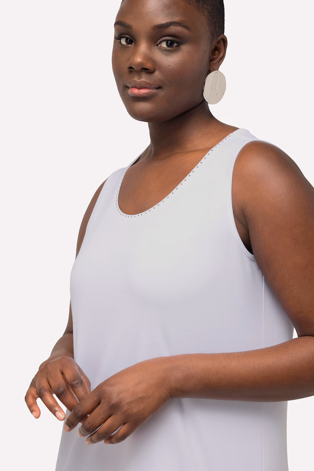 Rhinestone Pima Cotton Tank Top