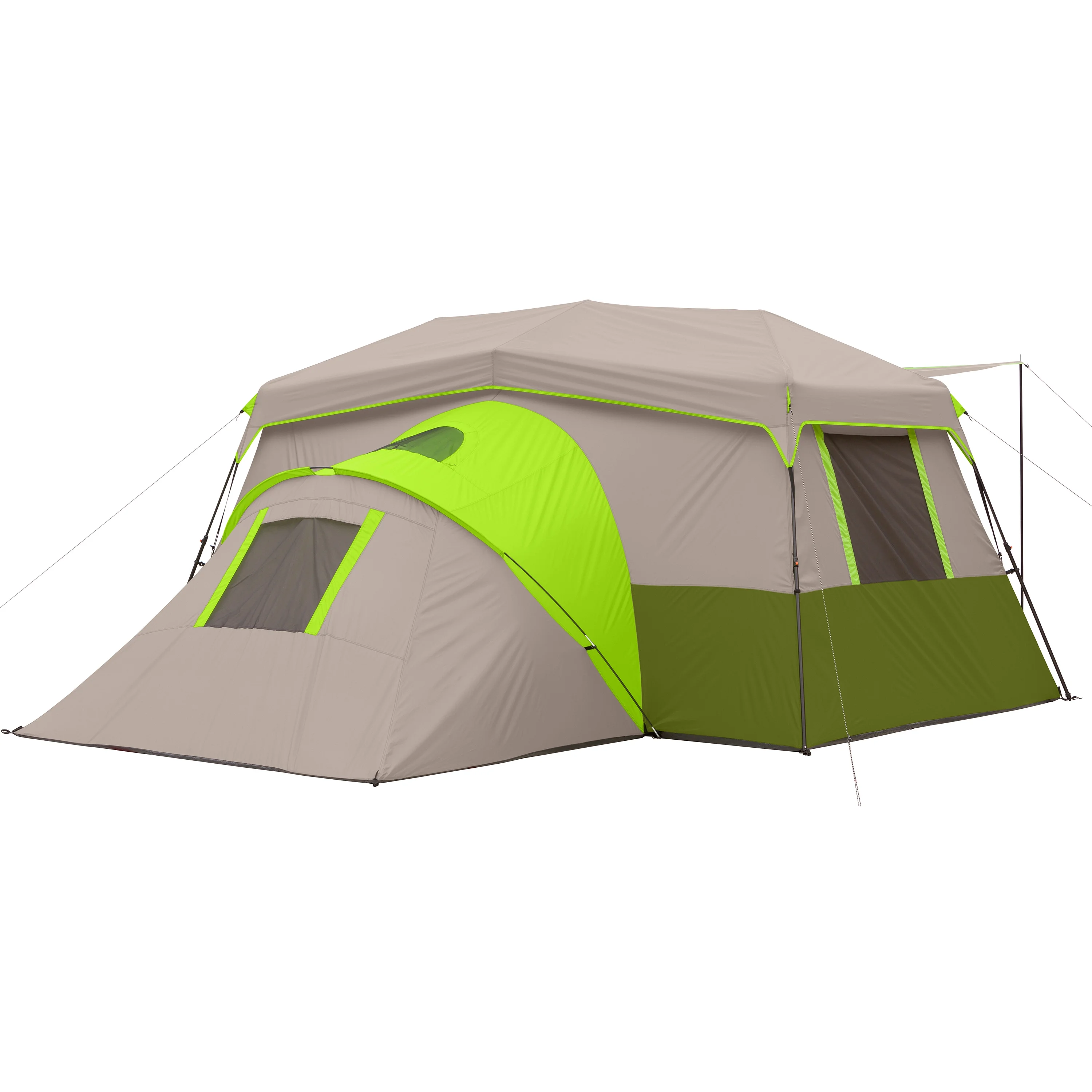 11-Person Instant Cabin Tent with Private Room �C 3-Room Family Camping Tent with Awning(Orange) - Image 10