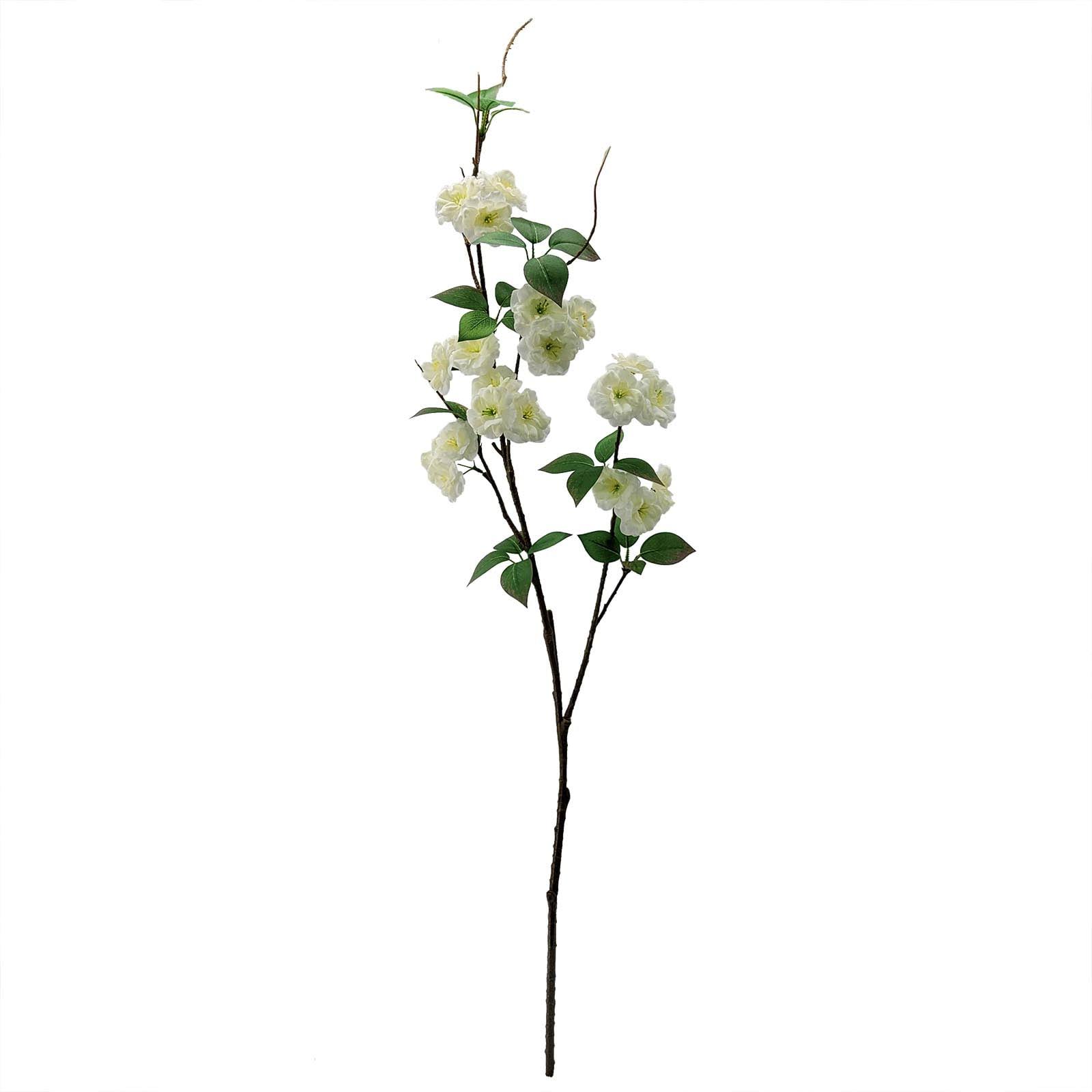 Mainstays 50 Artificial Flower Cherry Blossom Stem - White - 1 Each