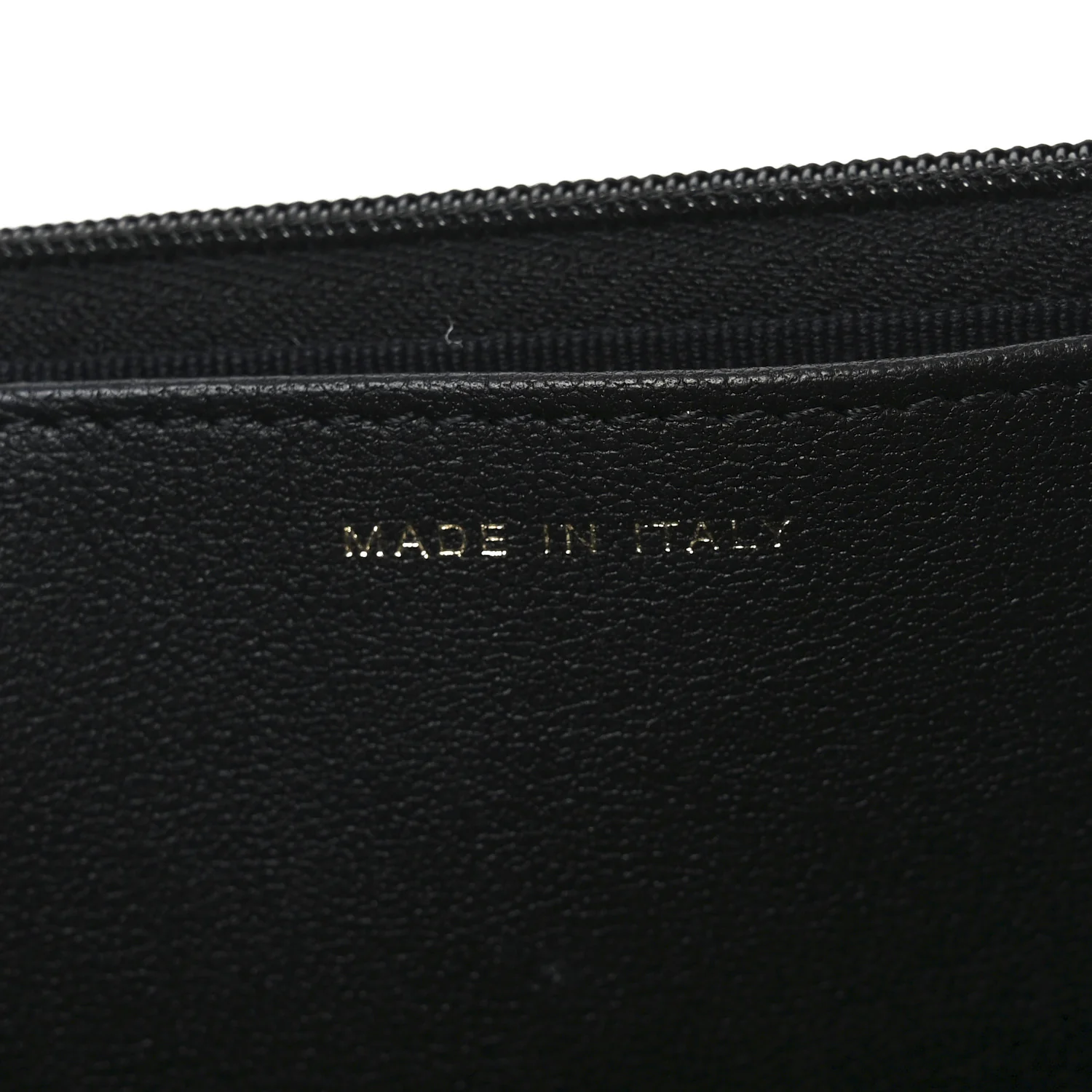 Lambskin Quilted Crystal Handle Wallet On Chain WOC Black