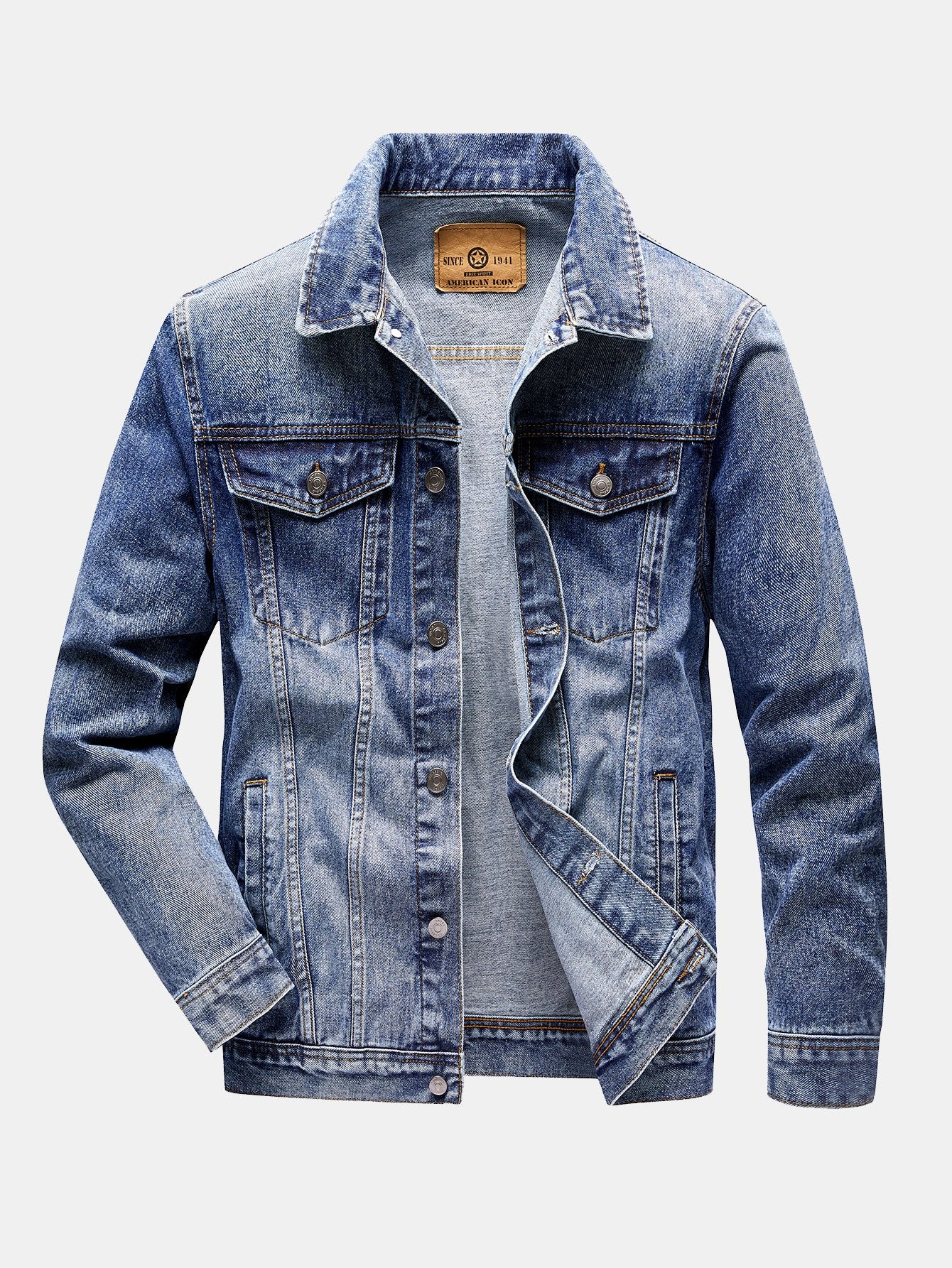 veste en jean délavée