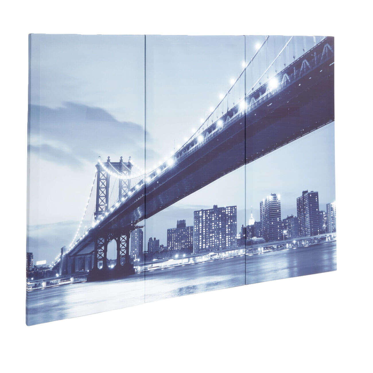 Toile triptyque imprimé pont Manhattan 80x60cm