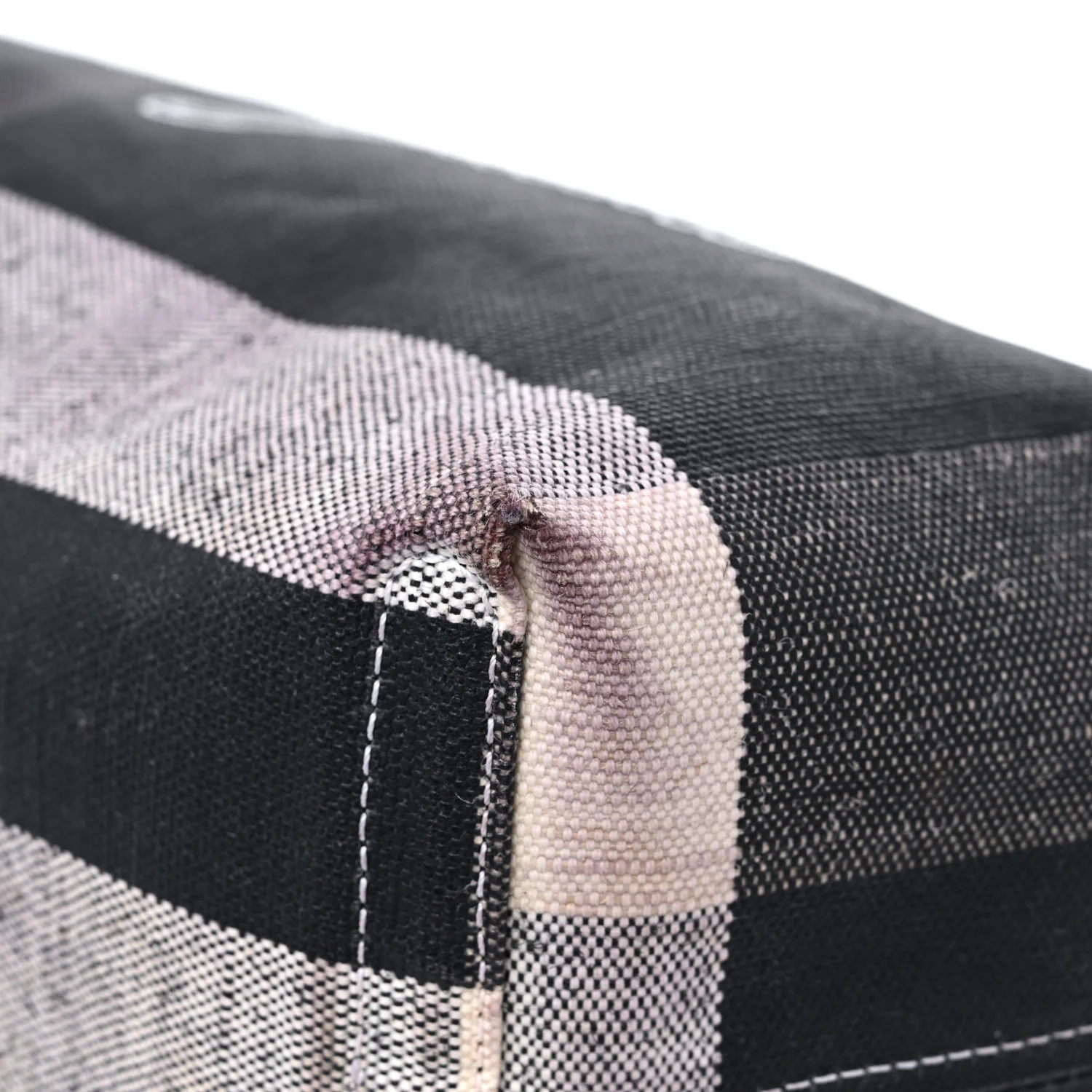 Coated Canvas Mega Check Medium Doodle Tote Black White