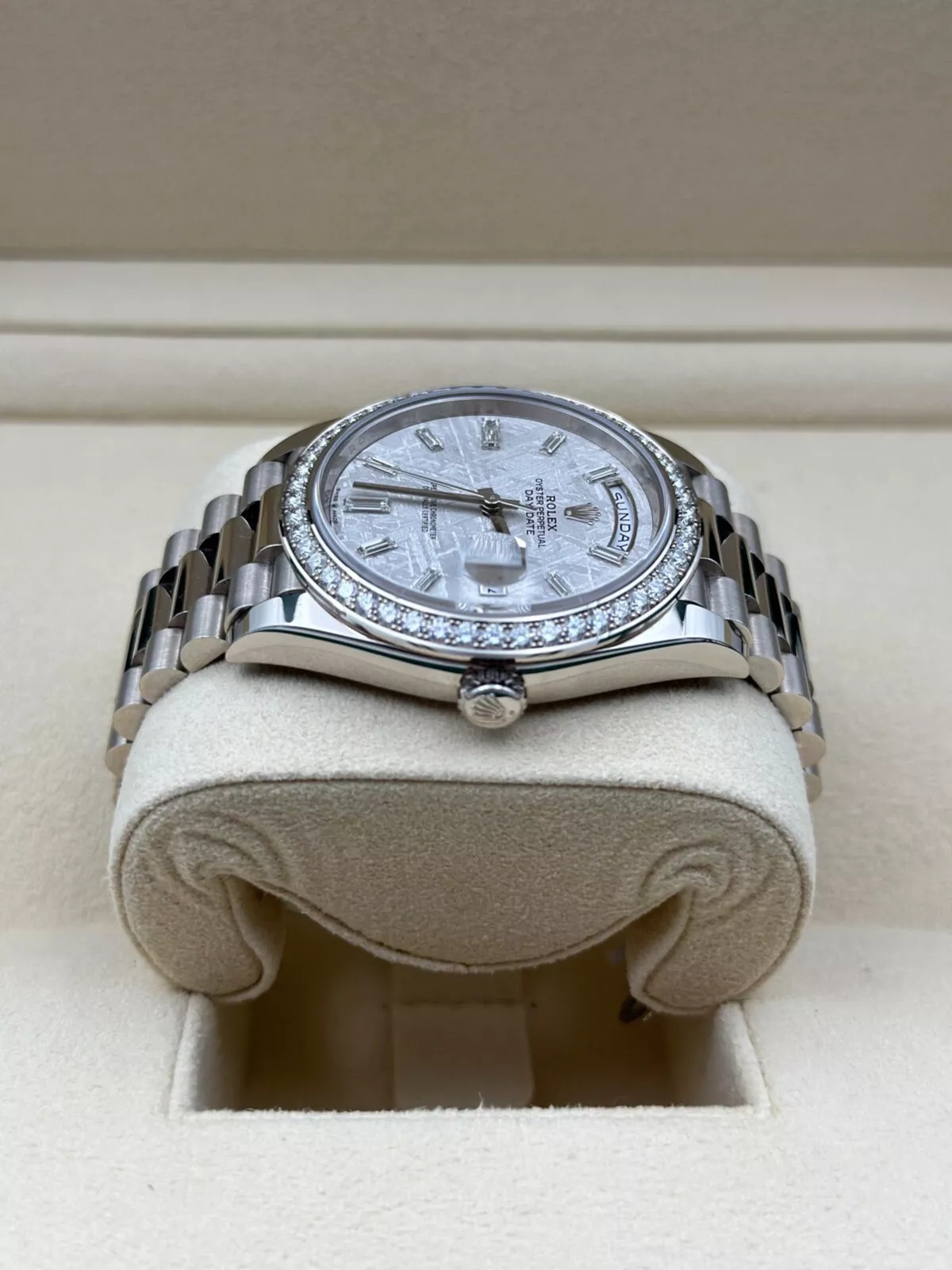[Super Clone]RLX  Day-Date 40mm 228349RBR-0040 Meteorite Dial President Bracelet